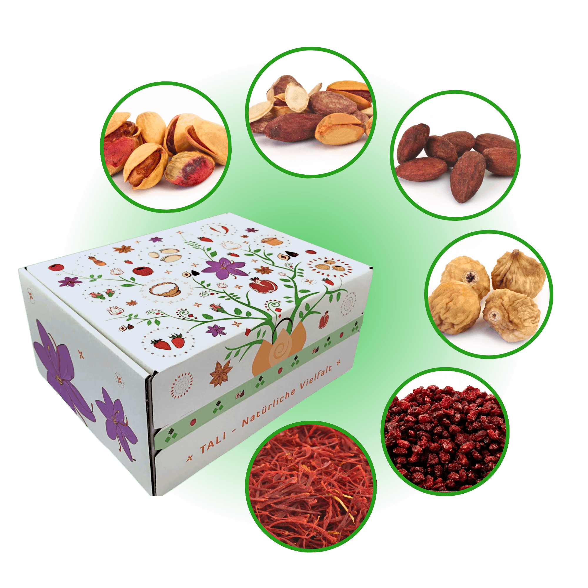 Geschenkbox "Persische Spezialitäten - Traditionelle Aromen & ausgewählte Köstlichkeiten aus Persien"