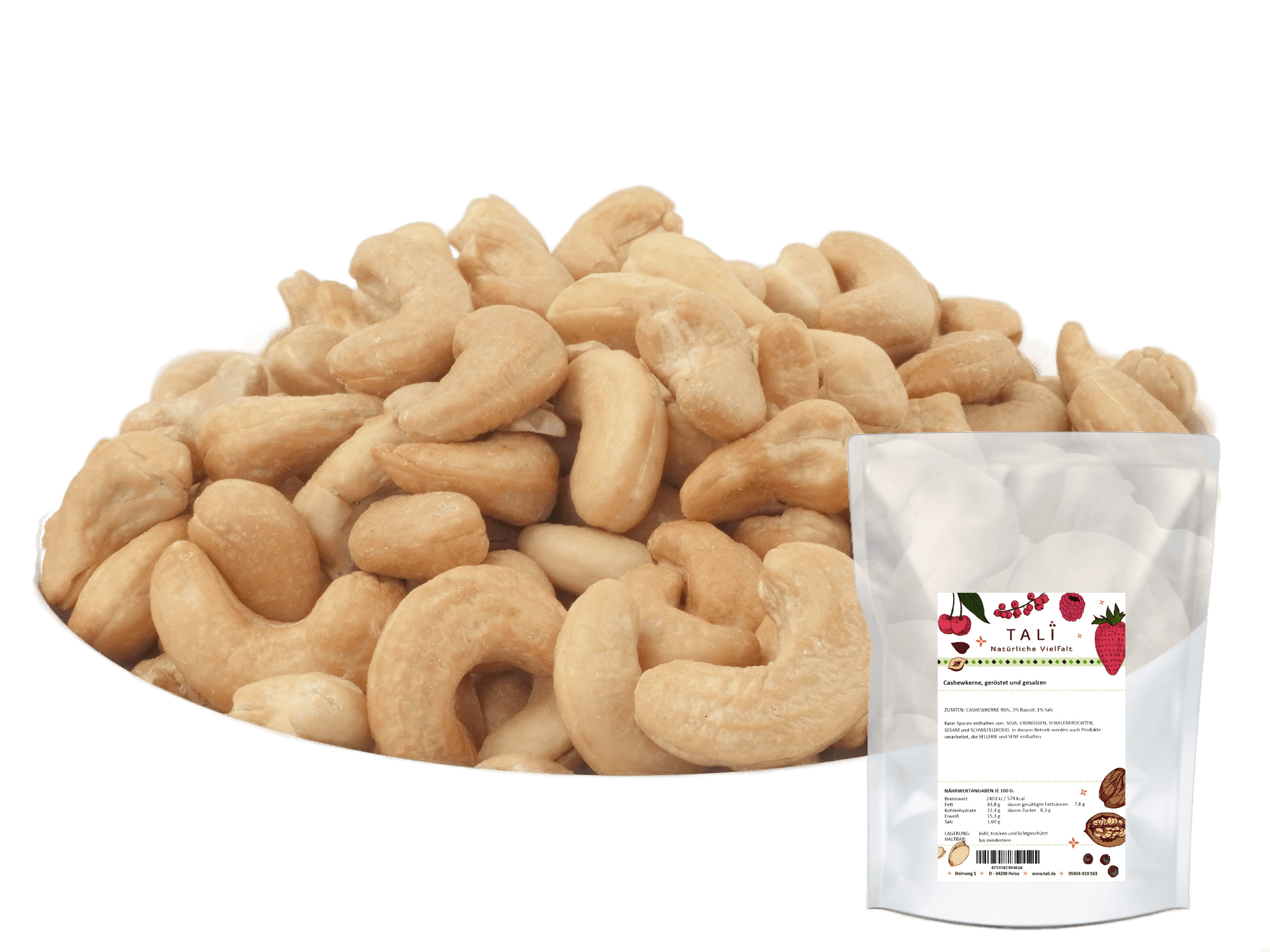 Cashewkerne, geröstet und gesalzen 250 g