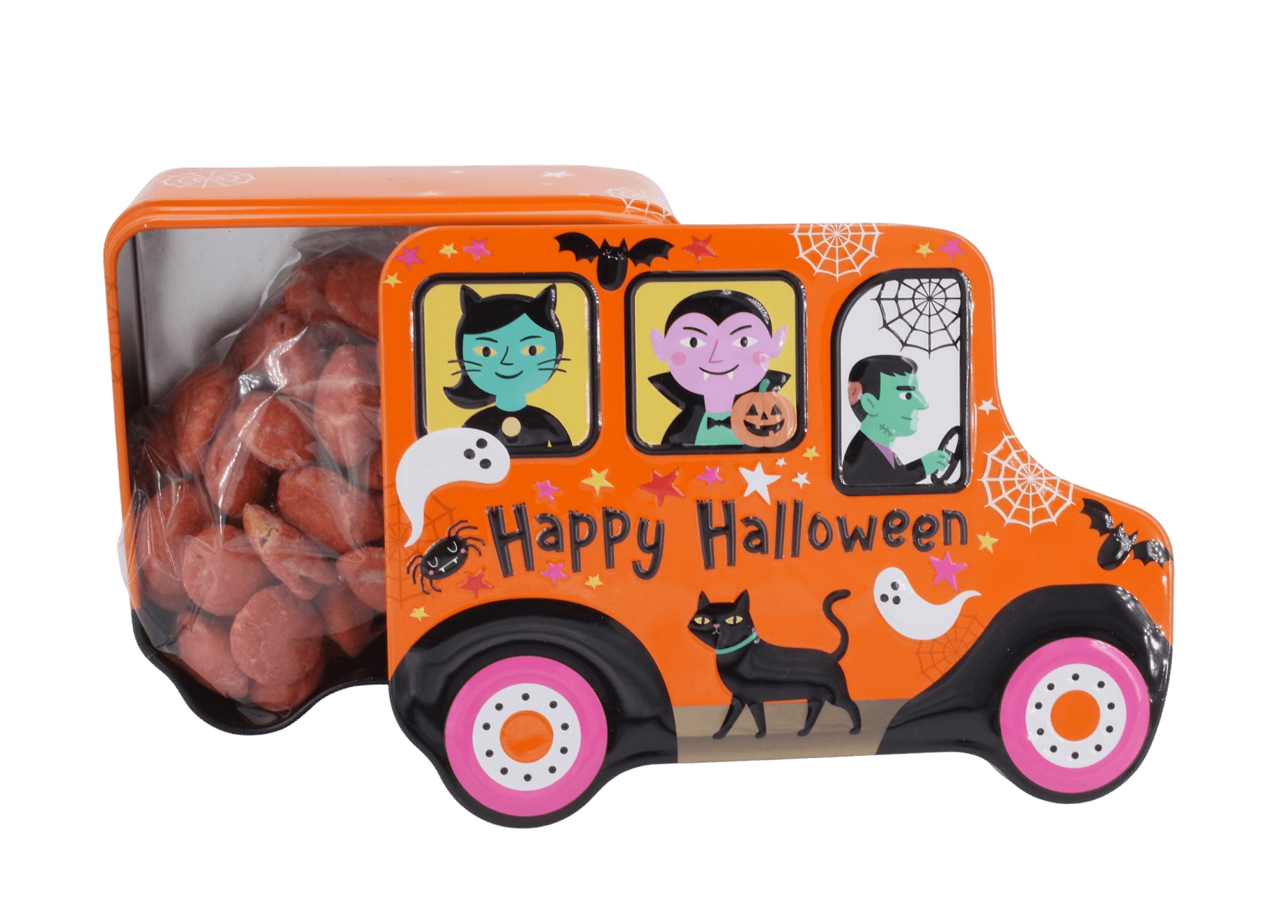 Halloween-Dose SPICY - gefüllt mit 100 g Wasabi-Erdnüssen