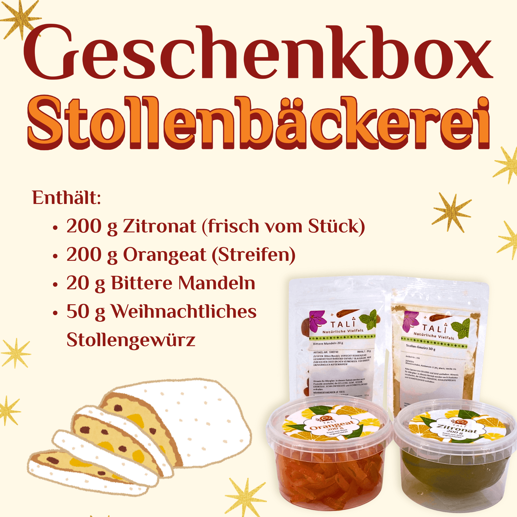 Backset Stollenbäckerei im Geschenkkarton