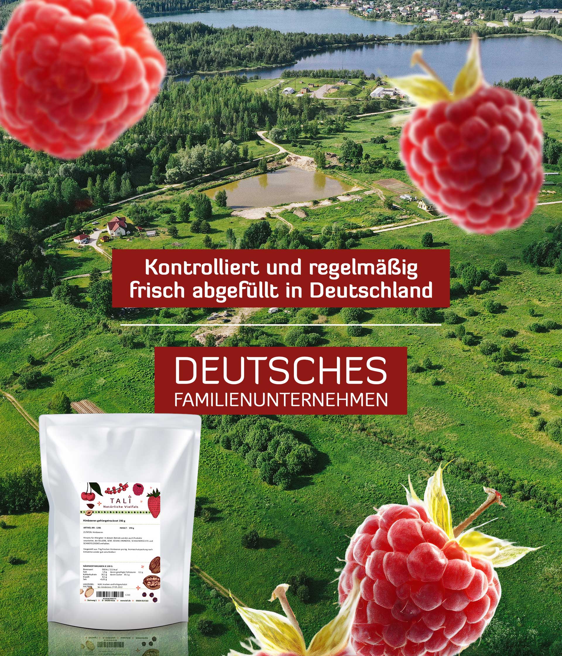 Himbeeren gefriergetrocknet 100 g Dose