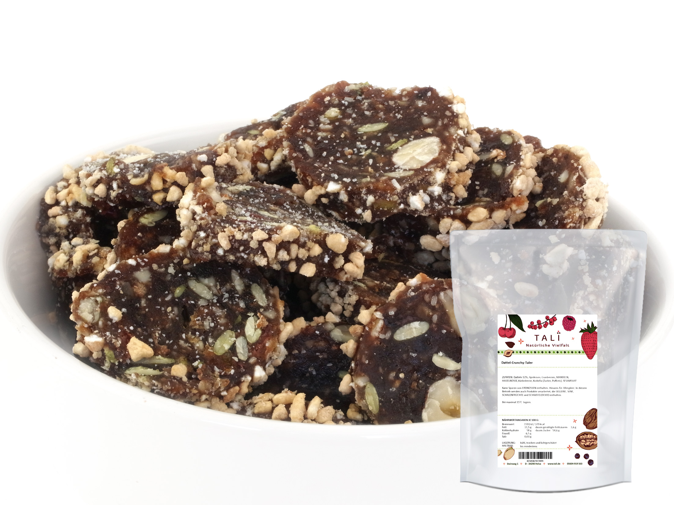 Dattel-Crunchy-Taler Beutel