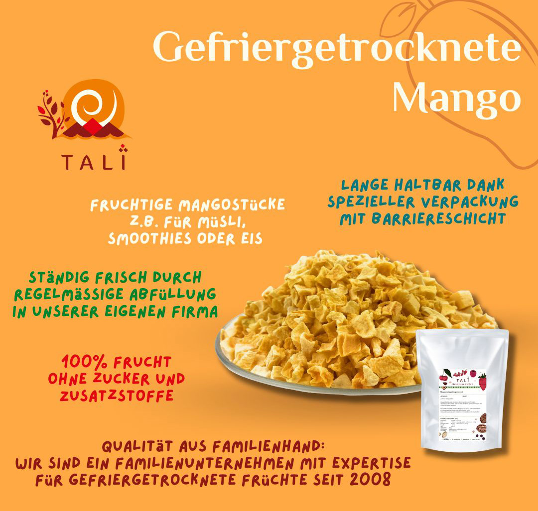 Mangostücke gefriergetrocknet 1000 g
