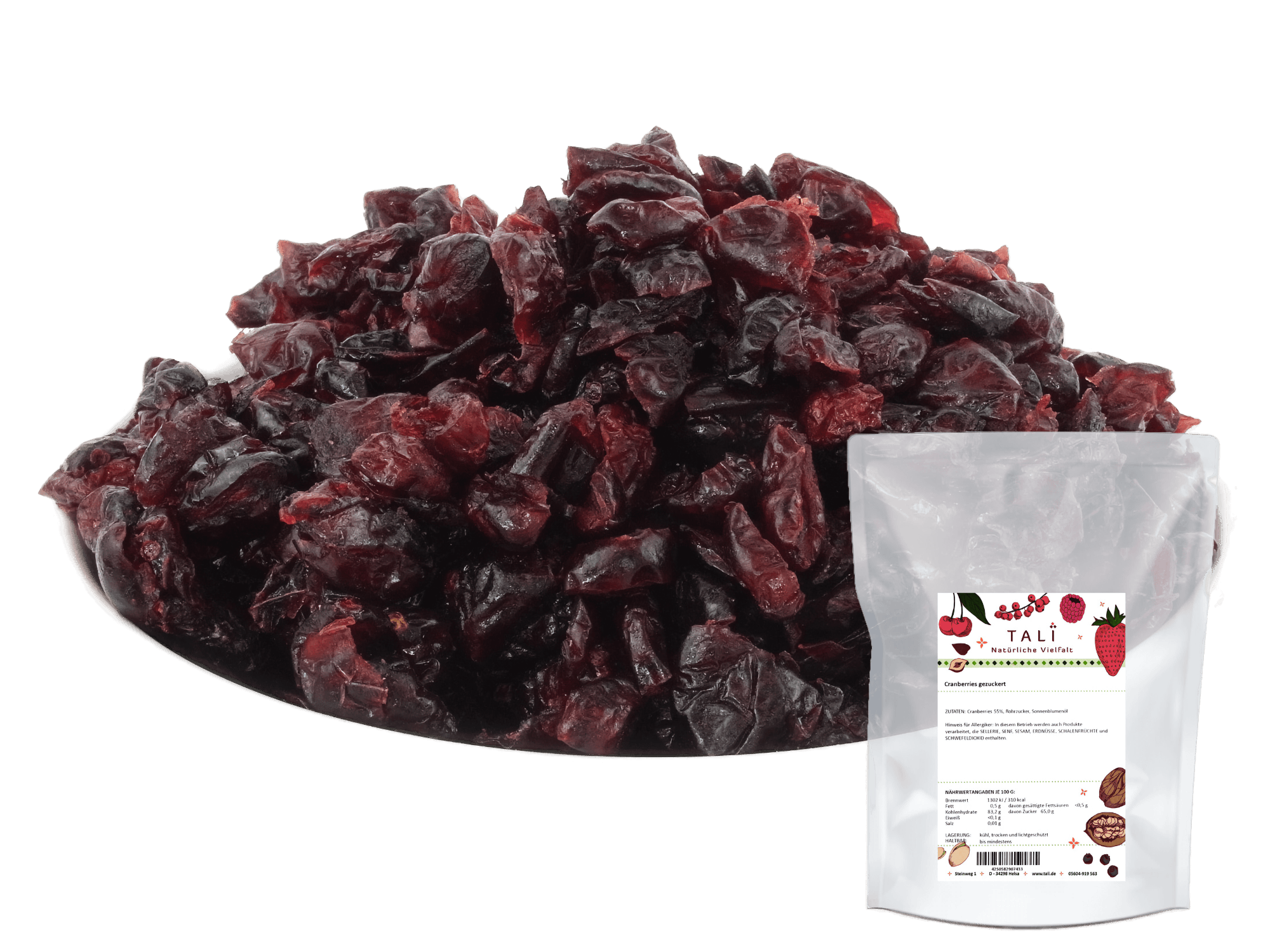 Cranberries gezuckert 100 g bei TALI online bestellen Cranberries gezuckert 100 g bei TALI online bestellen