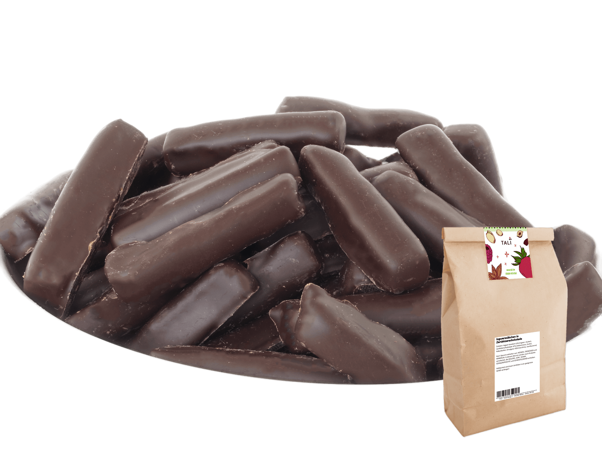 Ingwerstäbchen in Zartbitterschokolade 100 g