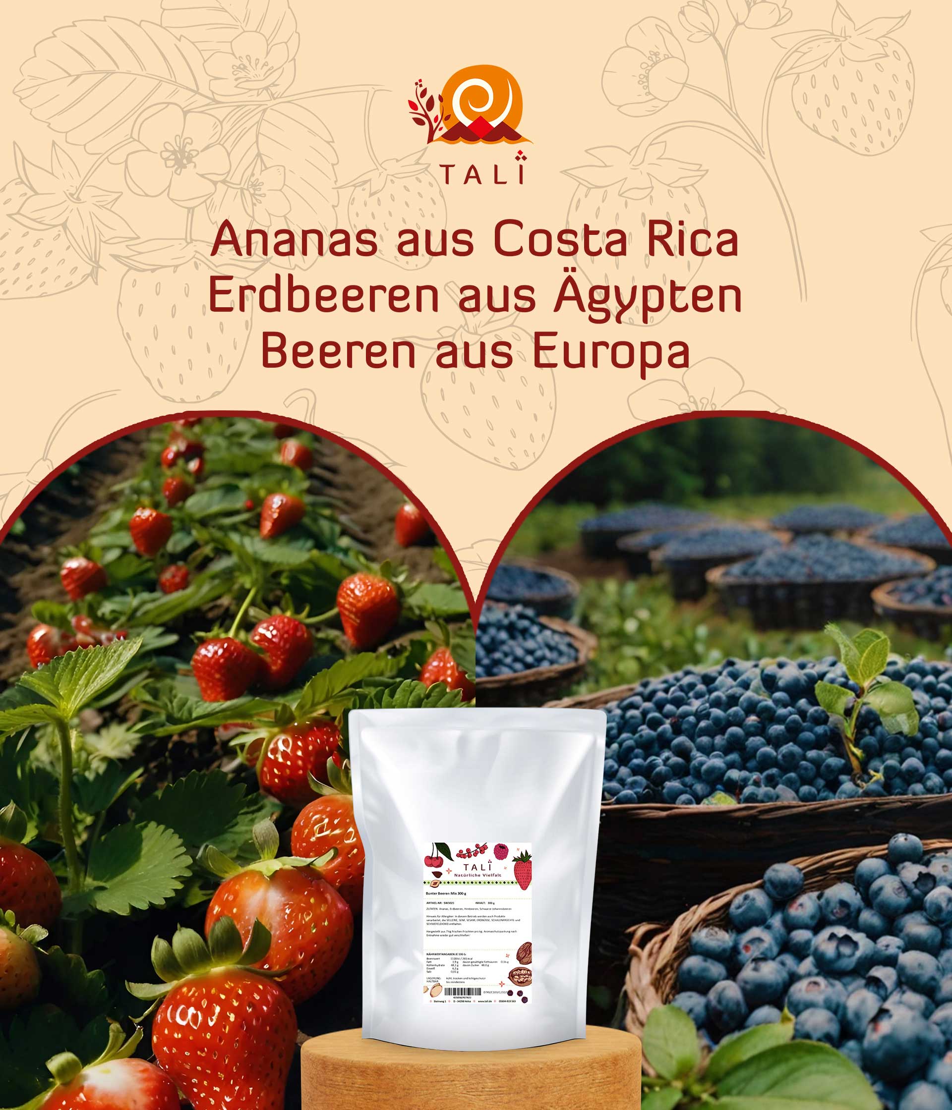 Bunter Beeren Mix 300 g