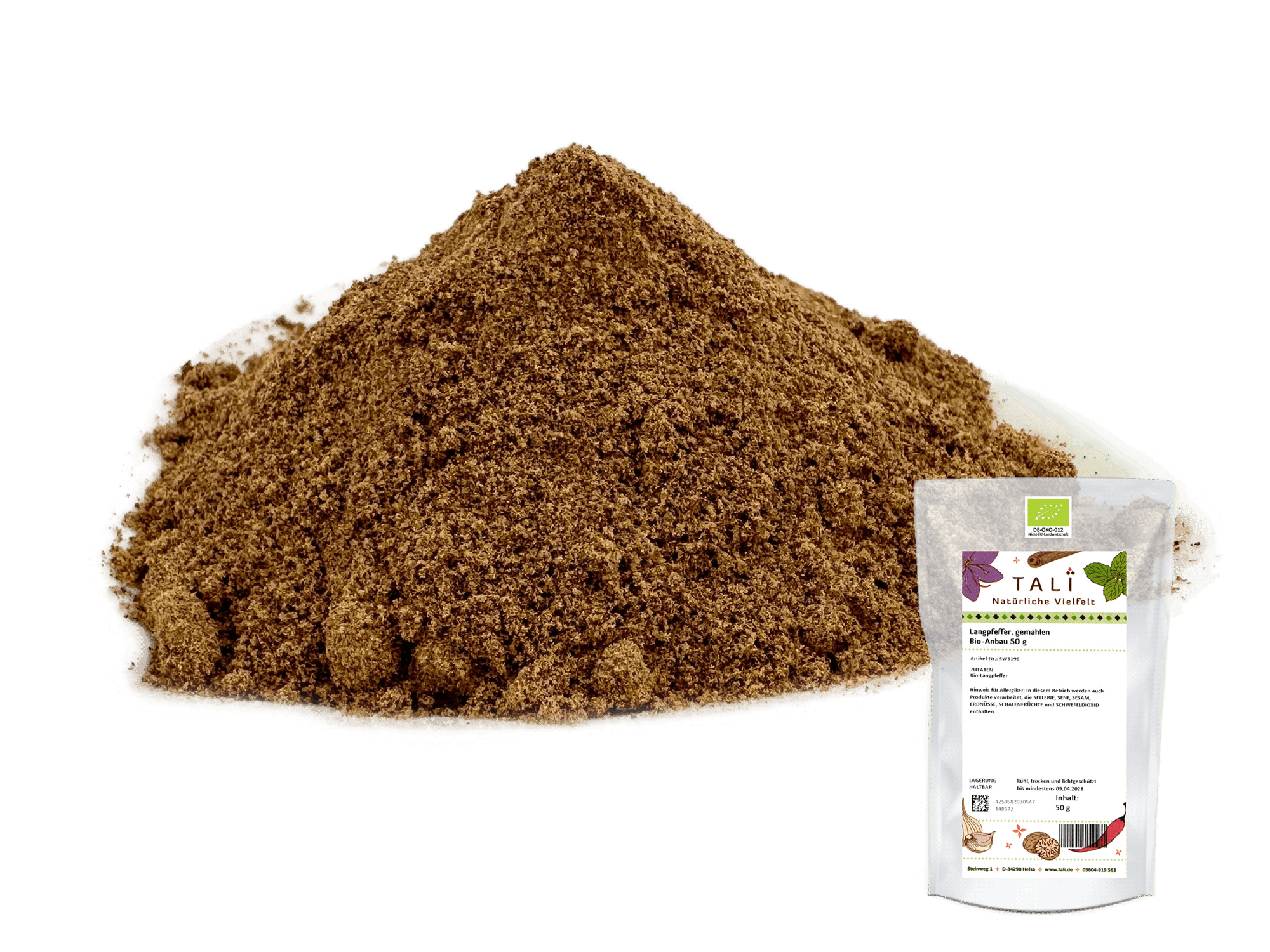 Langpfeffer, gemahlen, Bio-Anbau 50 g