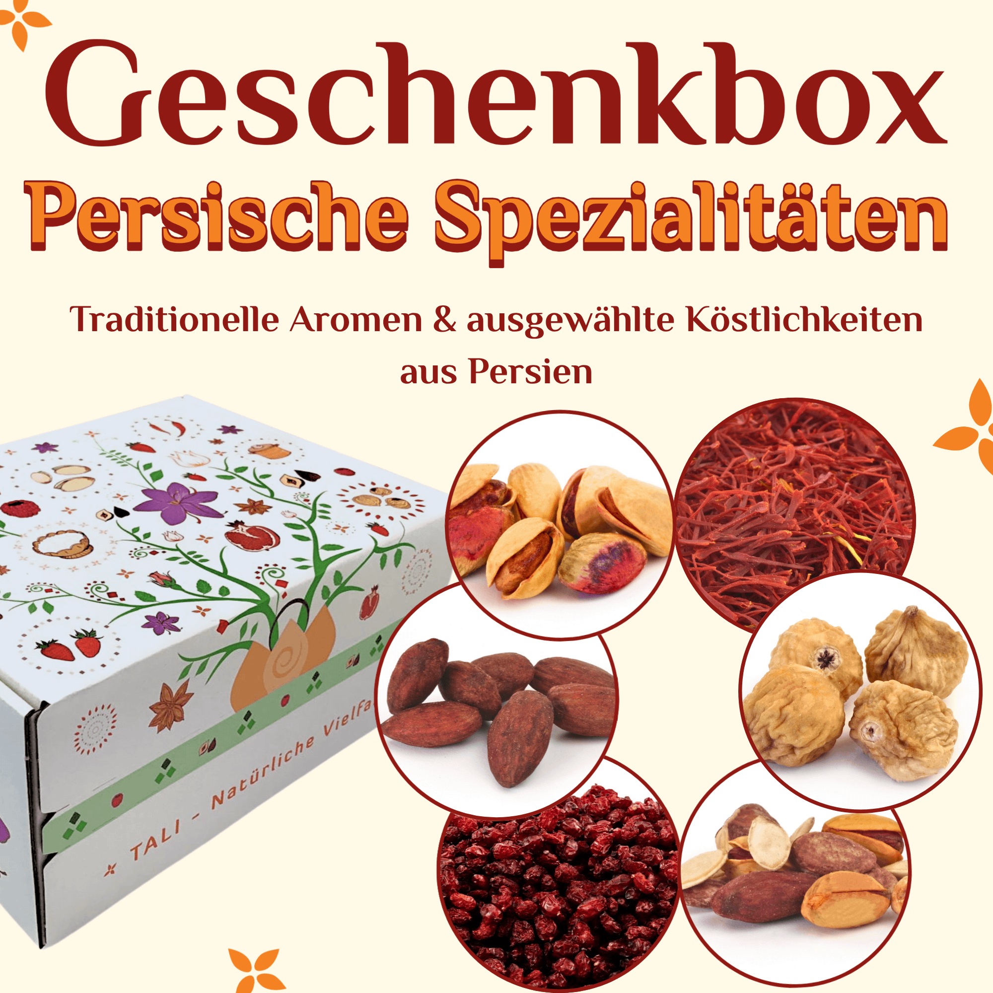 Geschenkbox "Persische Spezialitäten - Traditionelle Aromen & ausgewählte Köstlichkeiten aus Persien"