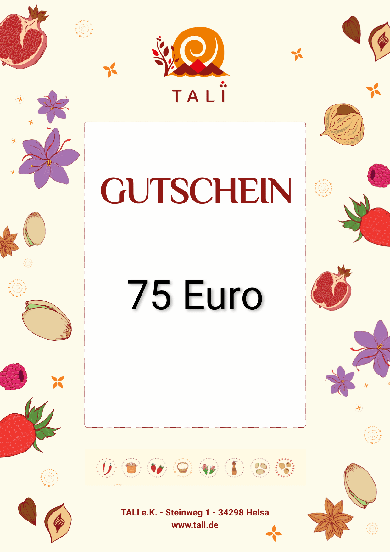75 EUR Geschenkgutschein