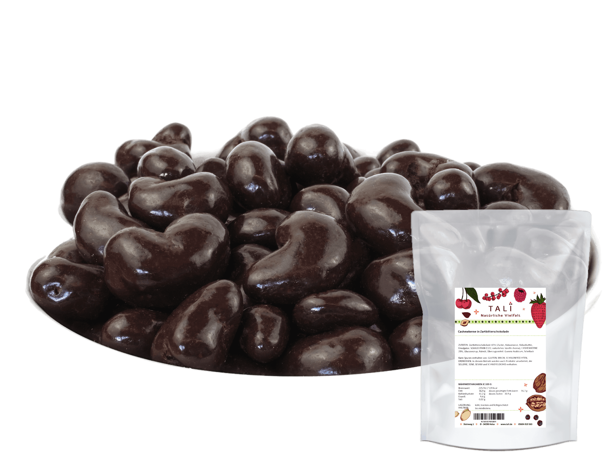 Cashewkerne in Zartbitterschokolade 500 g