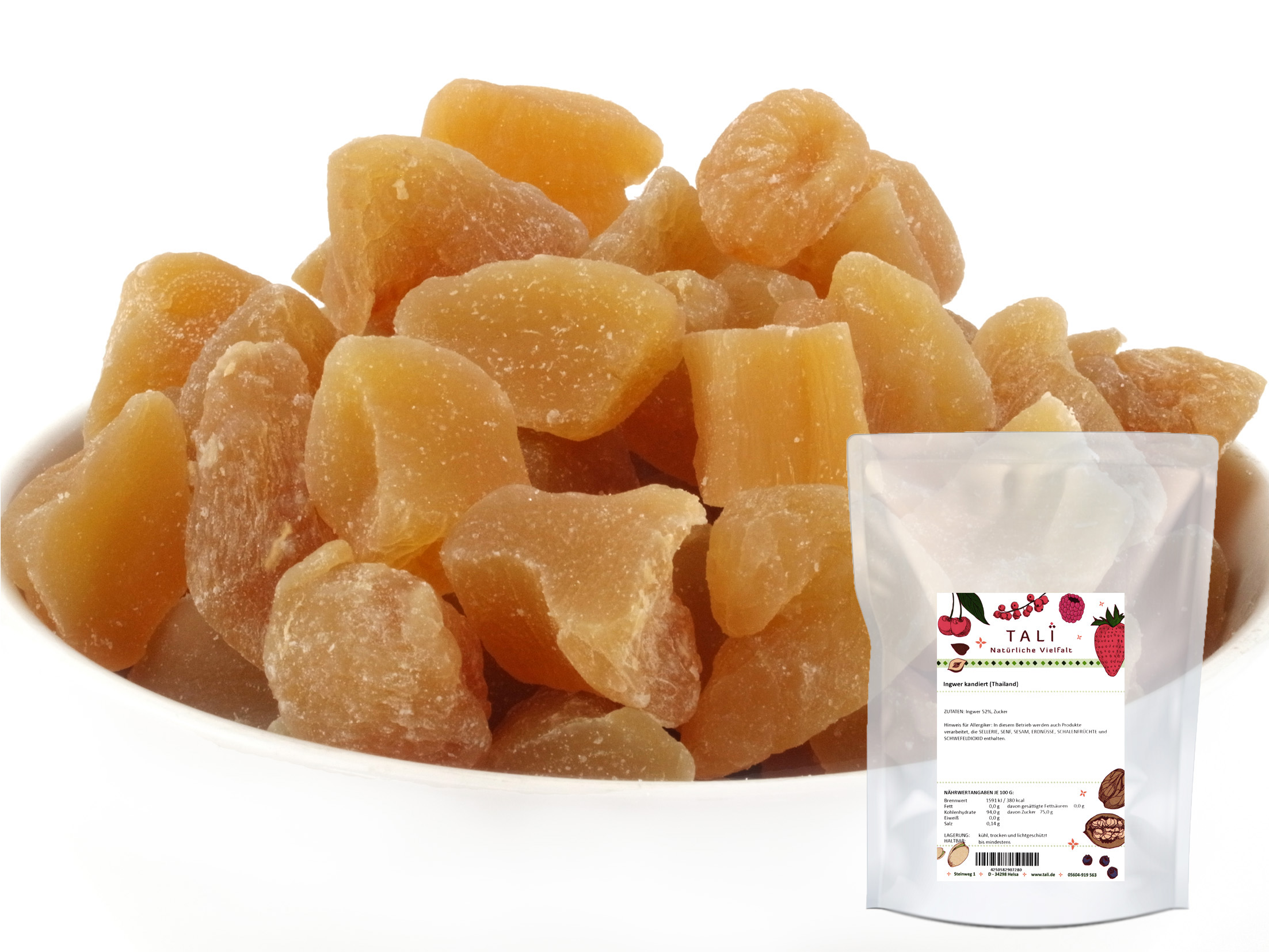 Ingwer kandiert (Thailand) Beutel