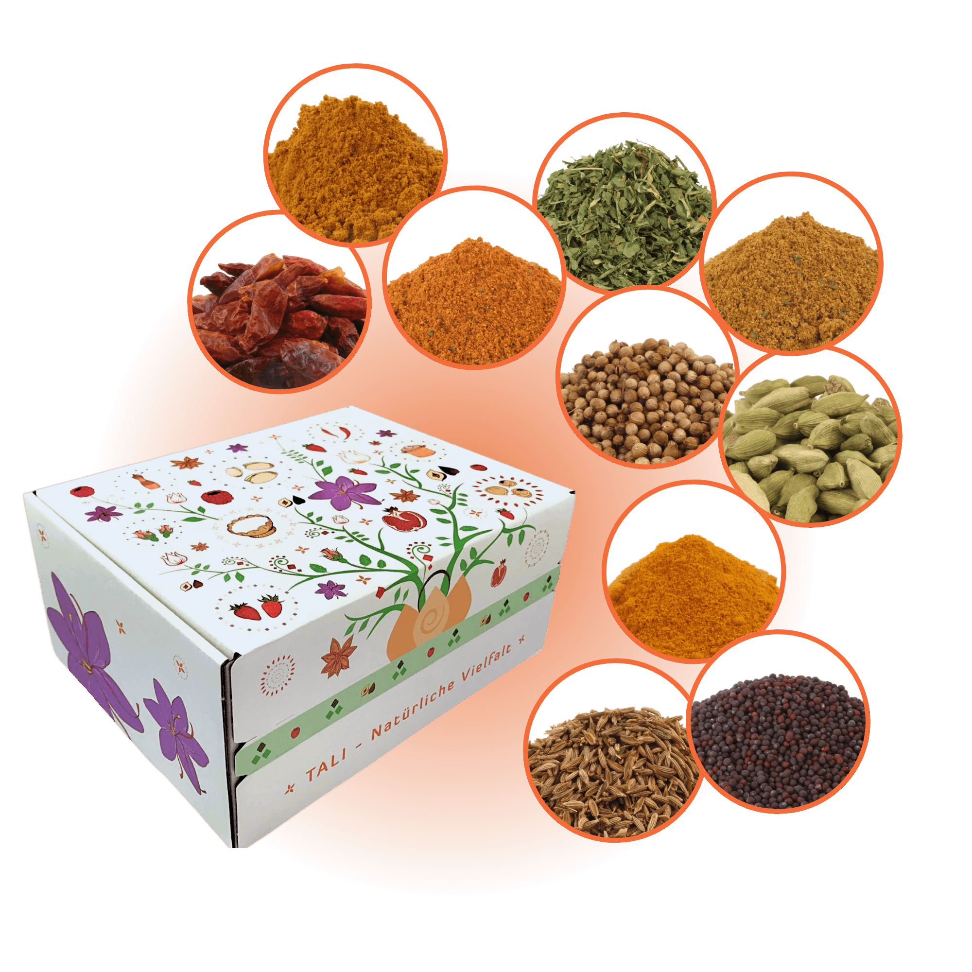 Geschenkbox "Gewürze Indiens"