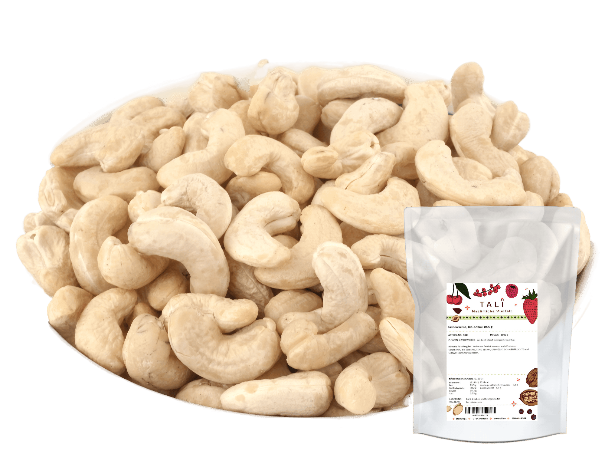 Cashewkerne, Bio-Anbau 1000 g