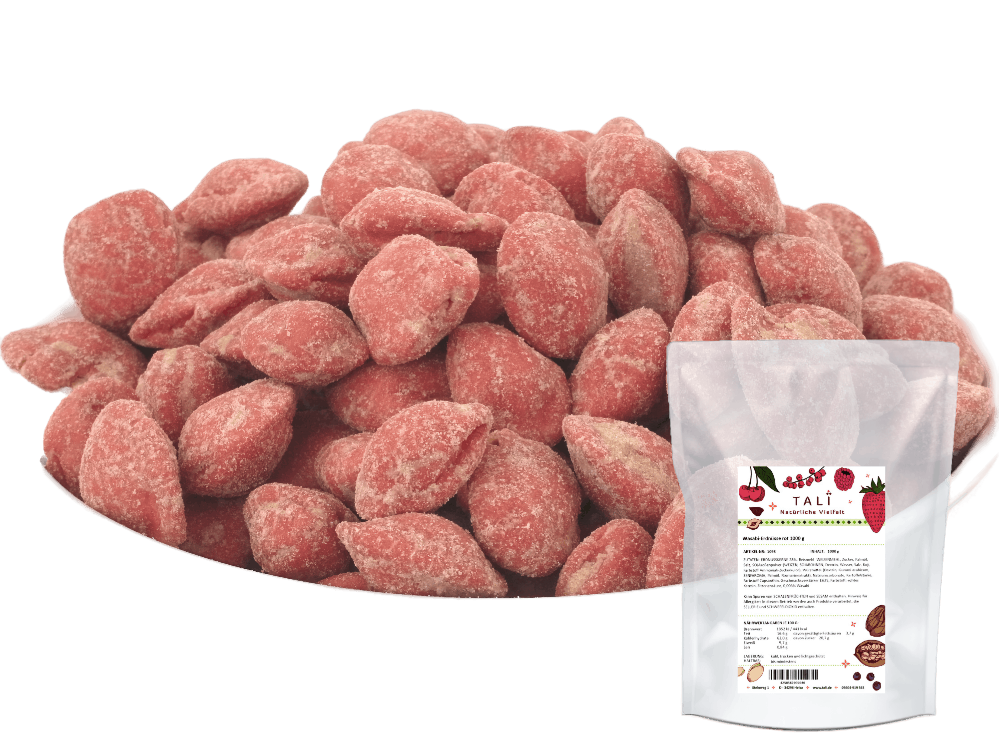 Wasabi-Erdnüsse rot 1000 g
