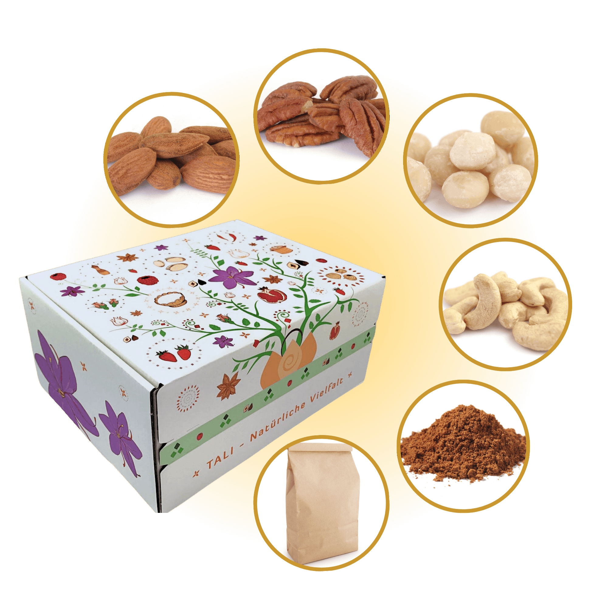 Geschenkbox "Knusperwerkstatt - Gebrannte Nüsse aus dem Airfryer"