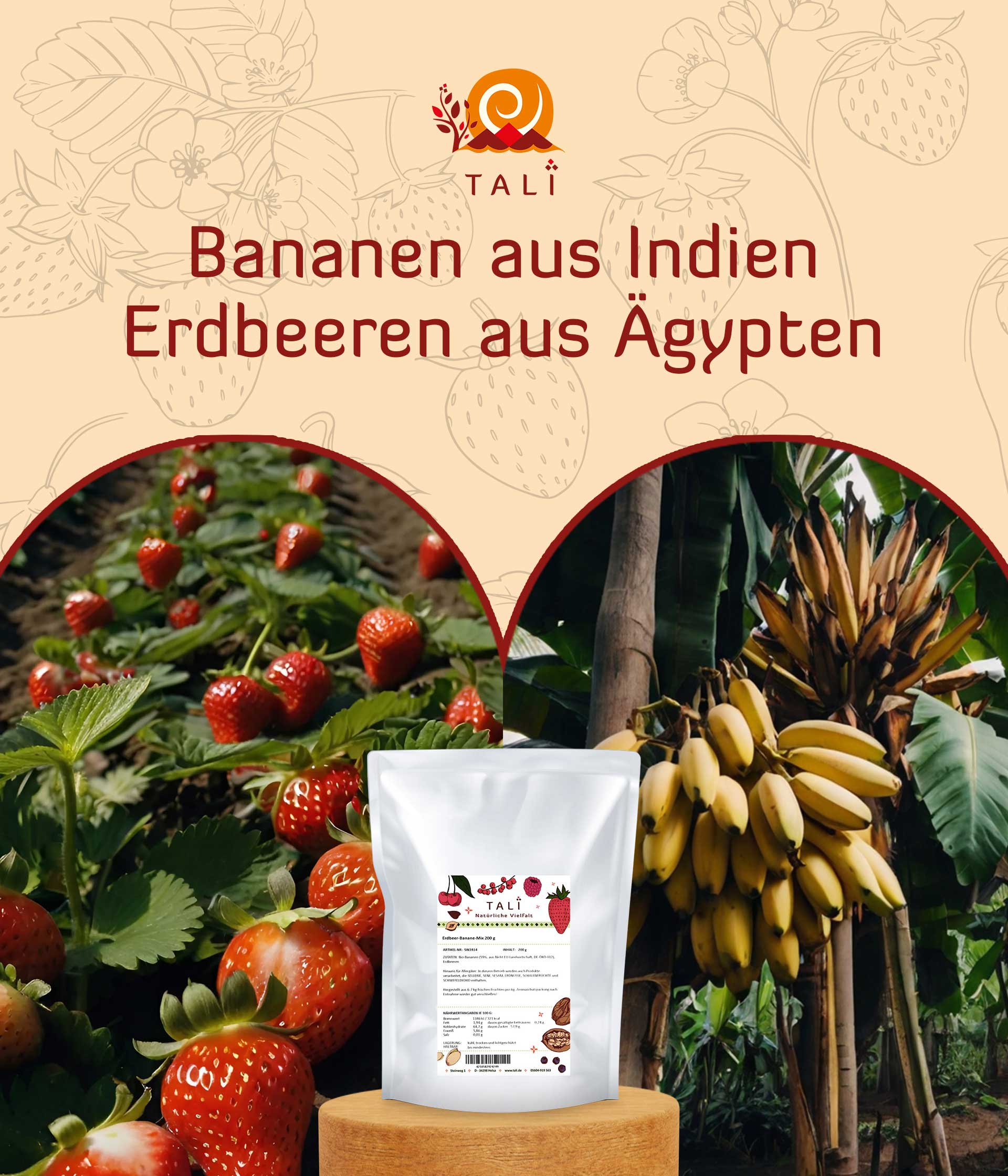 Erdbeer-Banane-Mix 200 g