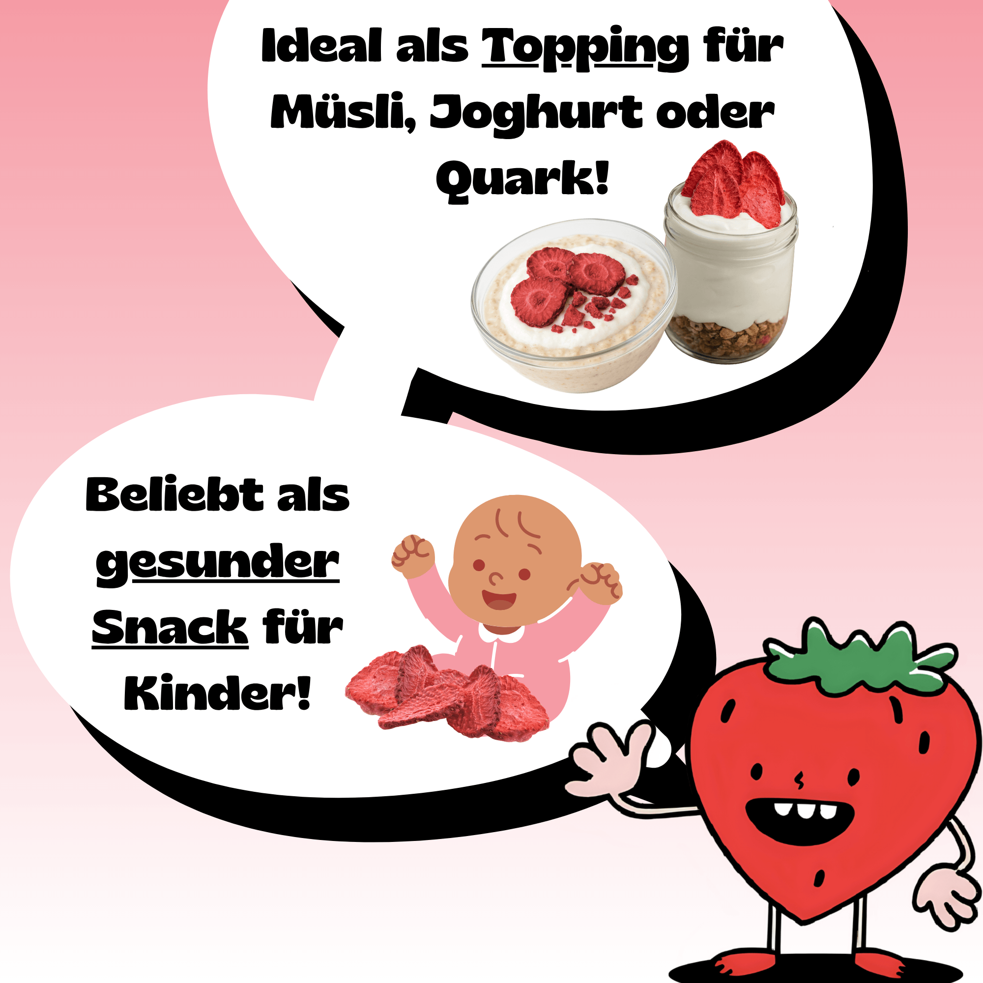 Erdbeeren gefriergetrocknet 500 g