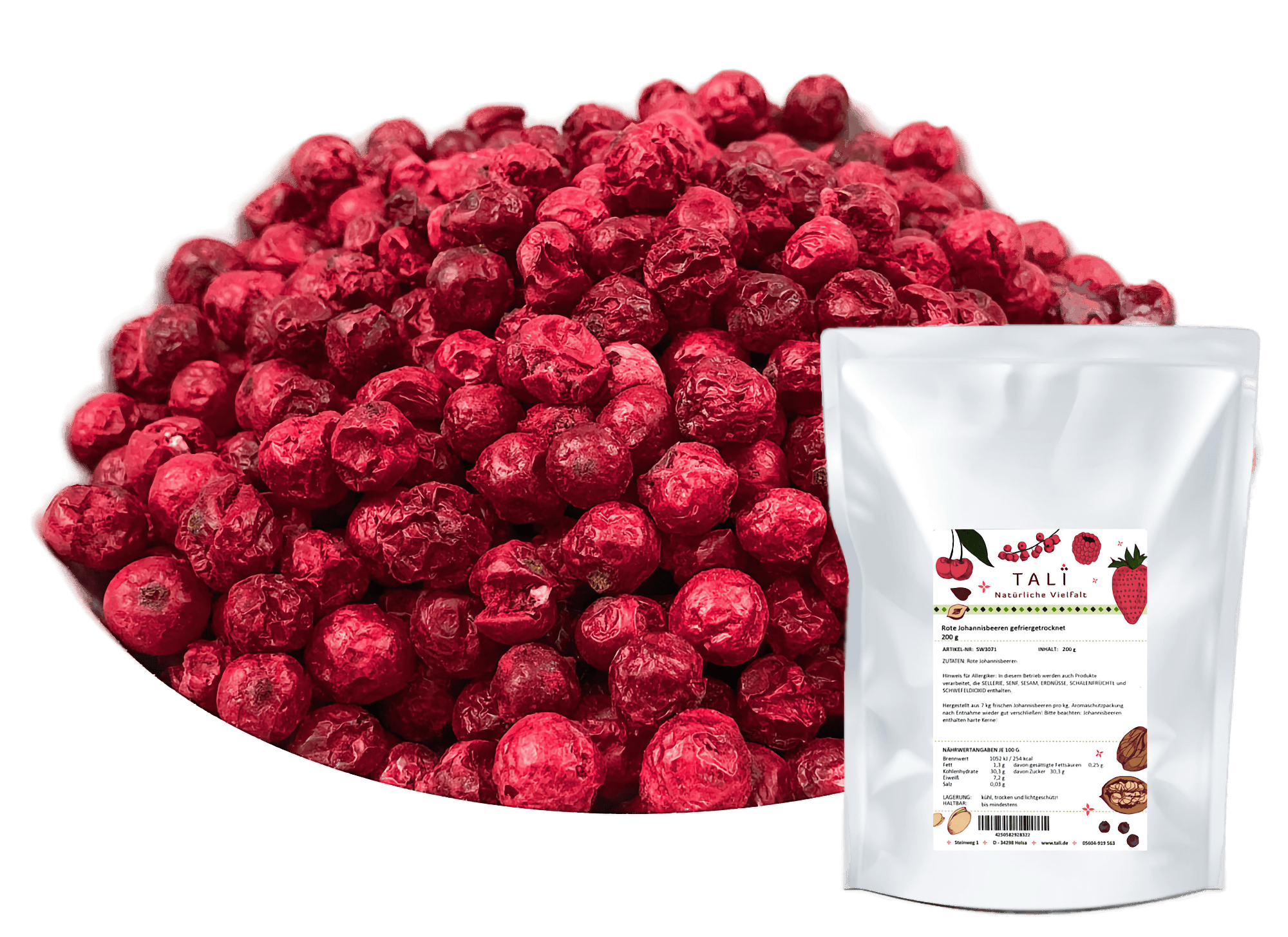 Rote Johannisbeeren gefriergetrocknet 200 g