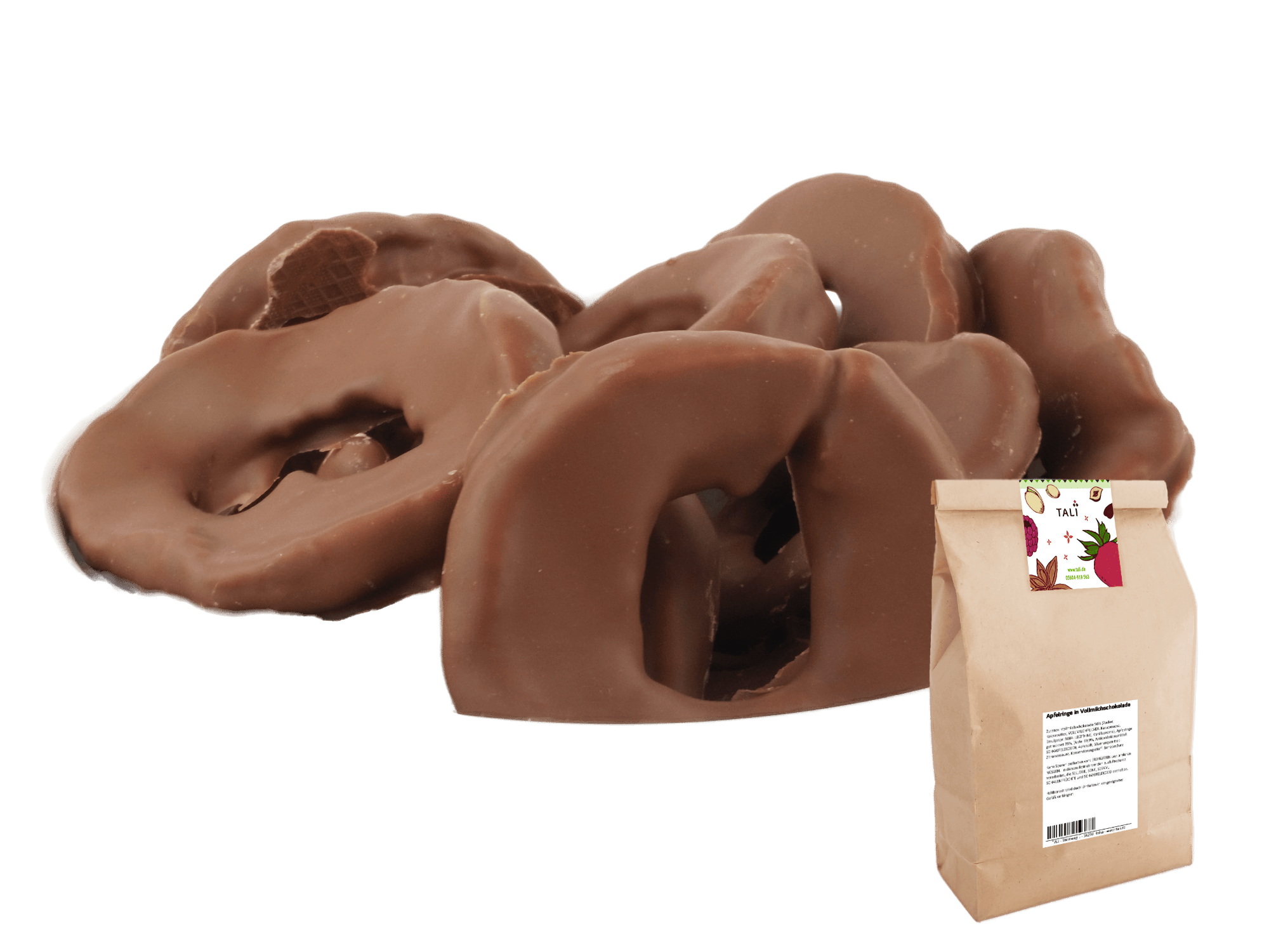 Apfelringe in Vollmilchschokolade 1000 g