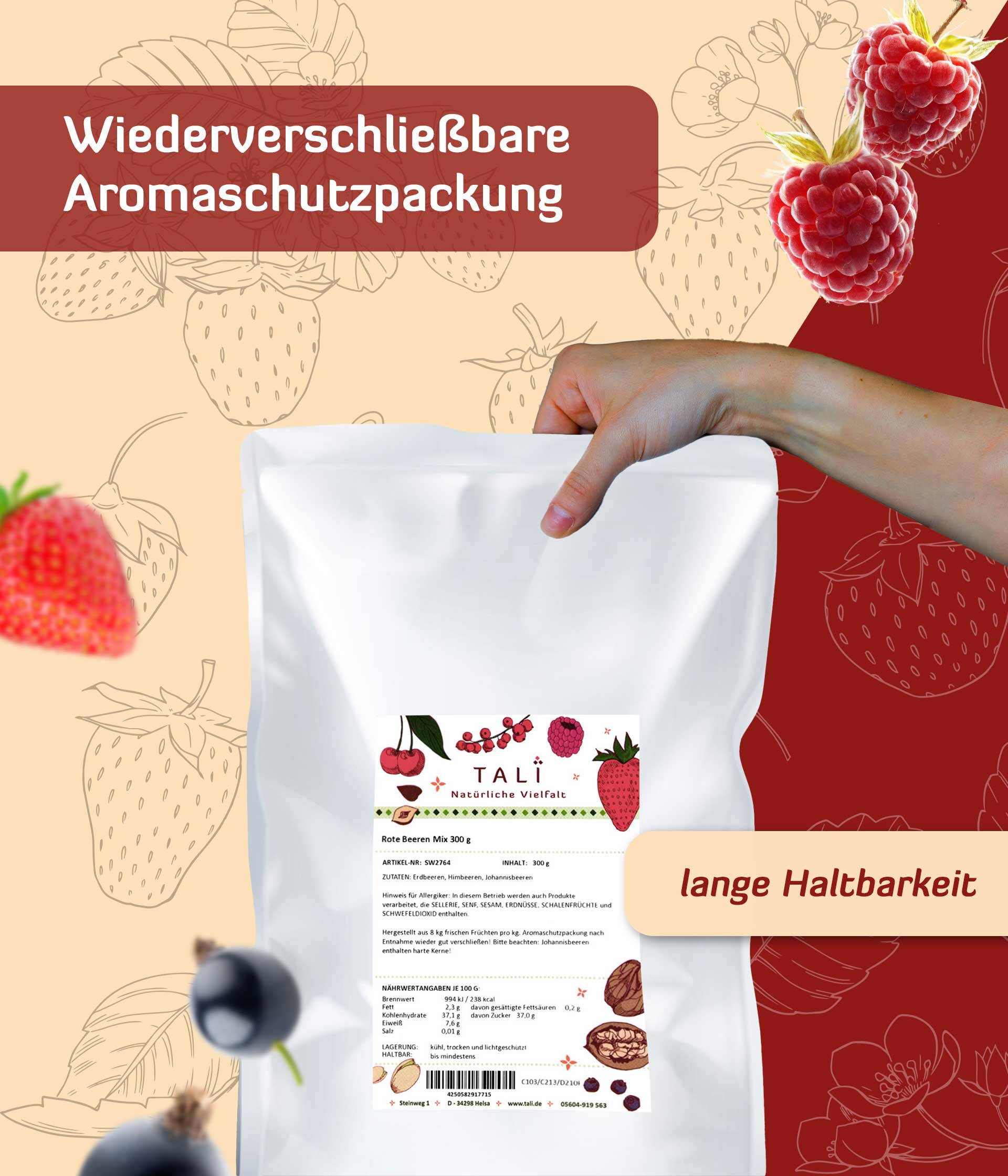 Rote Beeren Mix 300 g