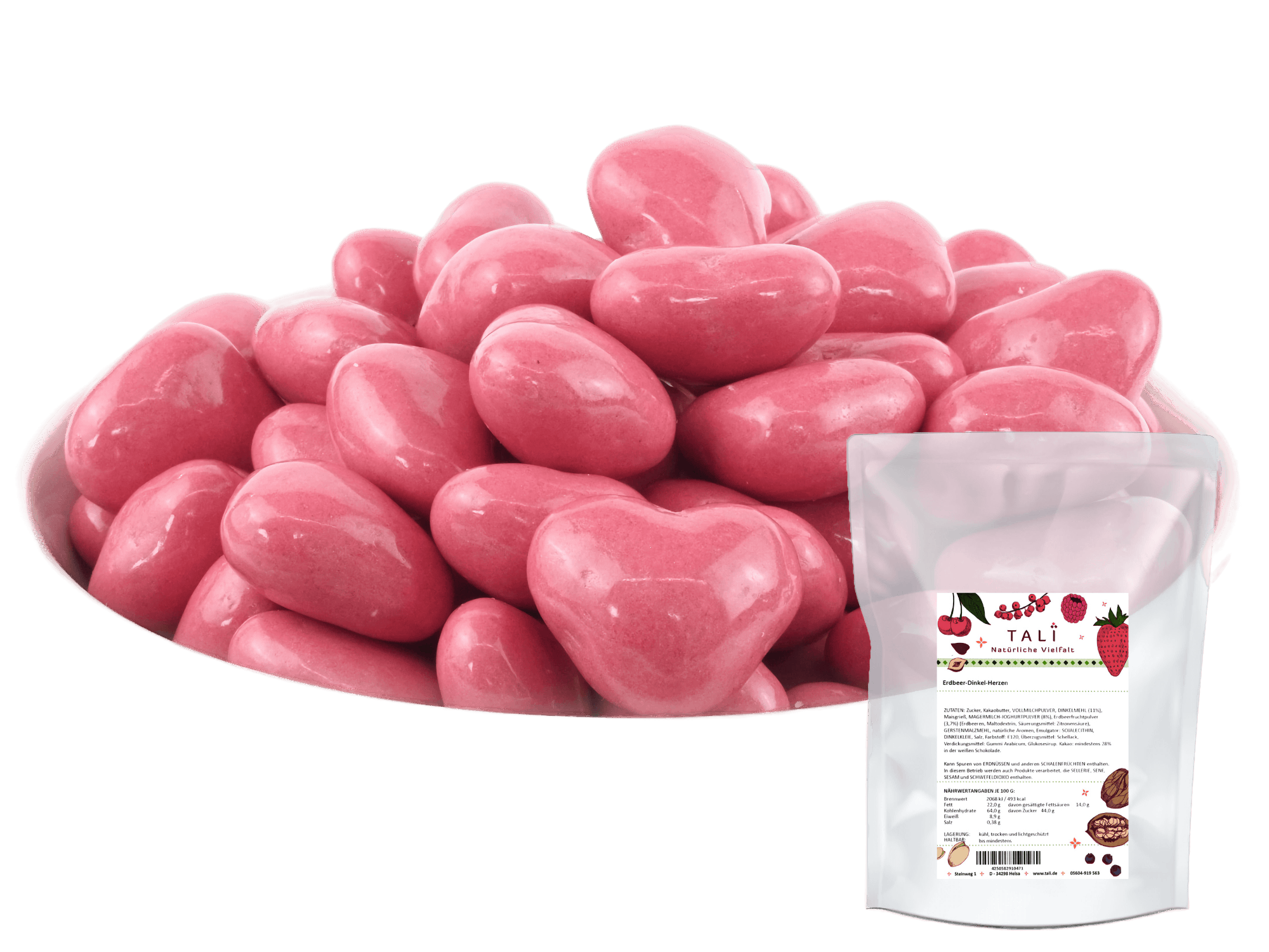 Erdbeer-Dinkel-Herzen 500 g