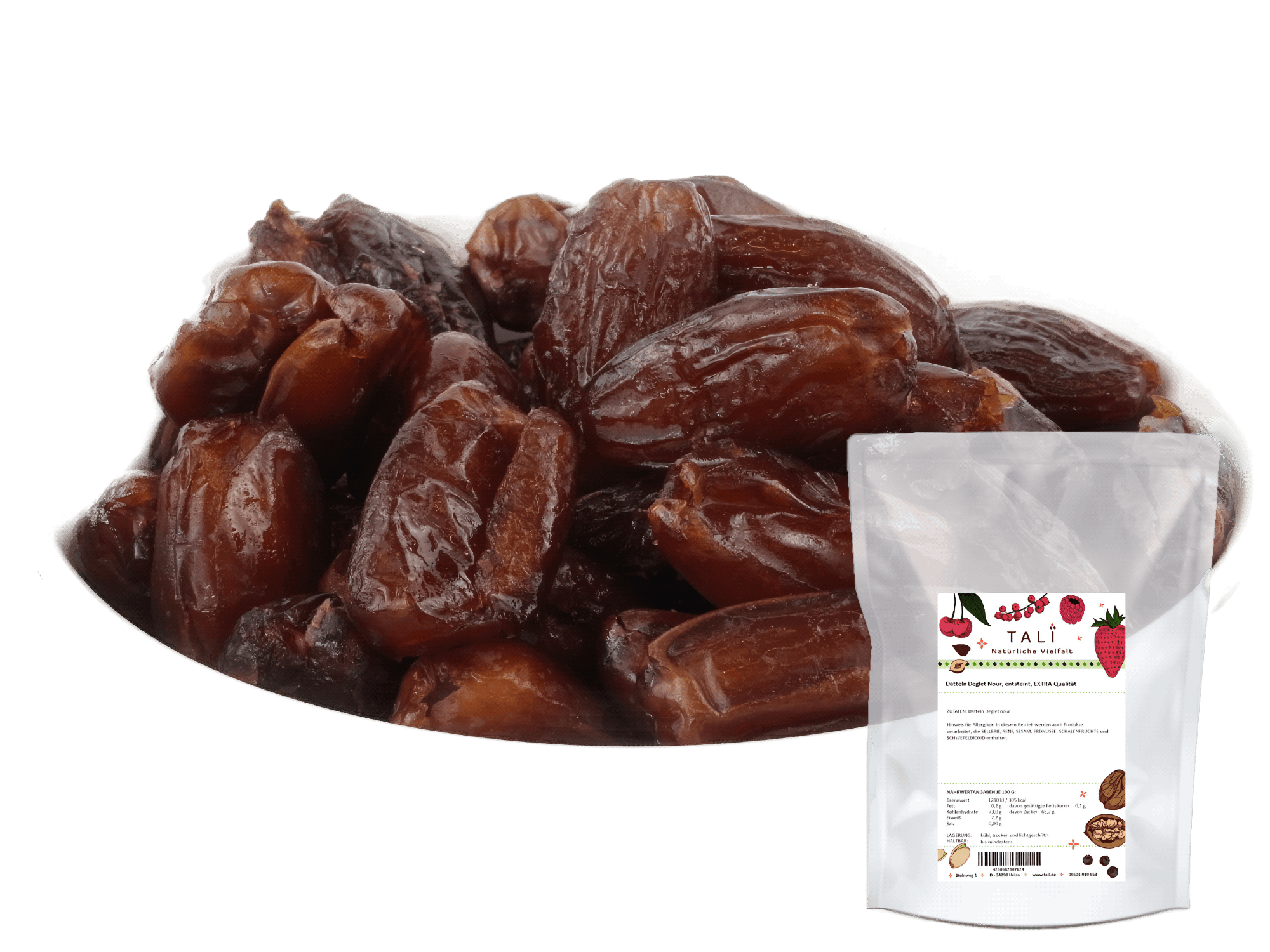 Datteln Deglet Nour, entsteint, EXTRA Qualität 250 g