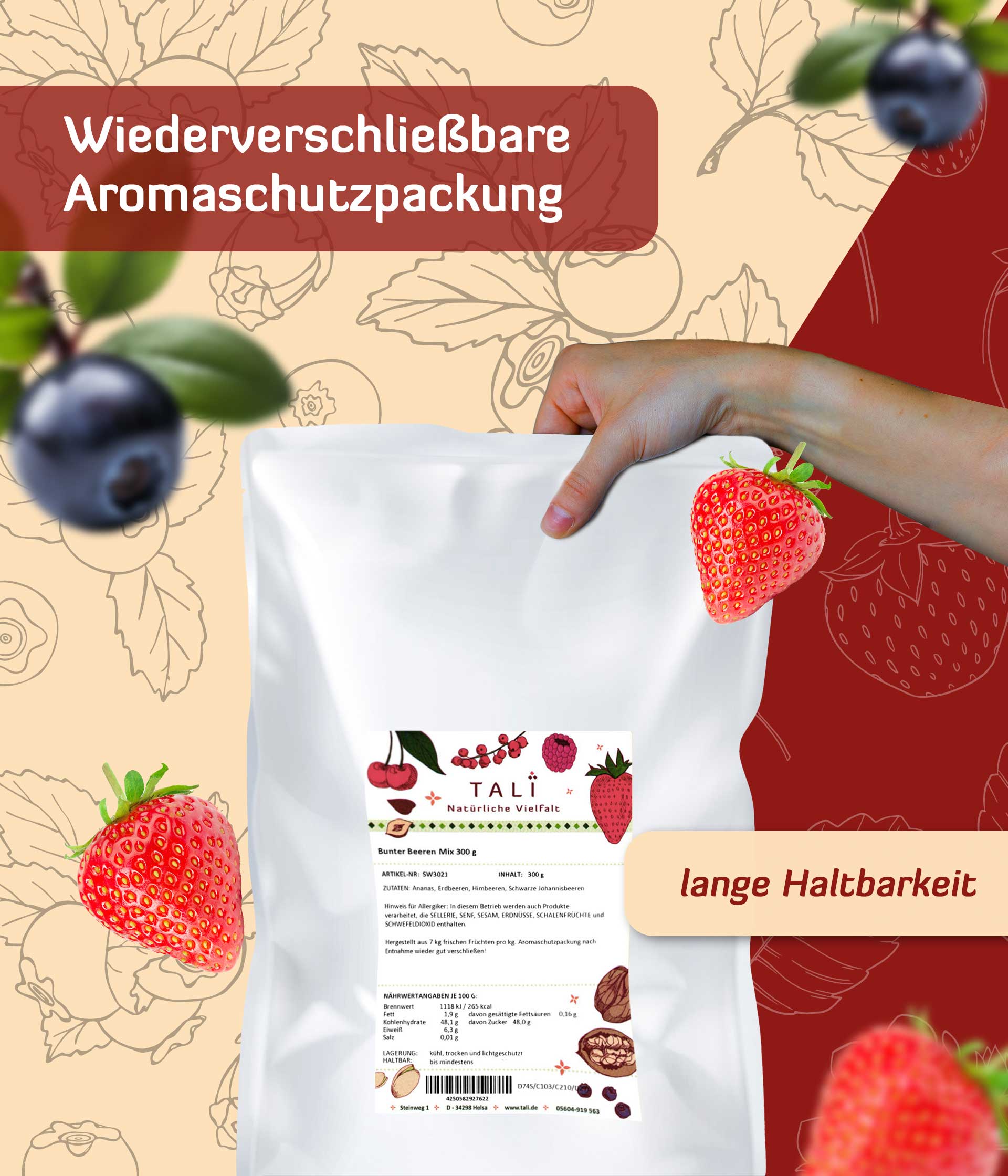 Bunter Beeren Mix 1000 g