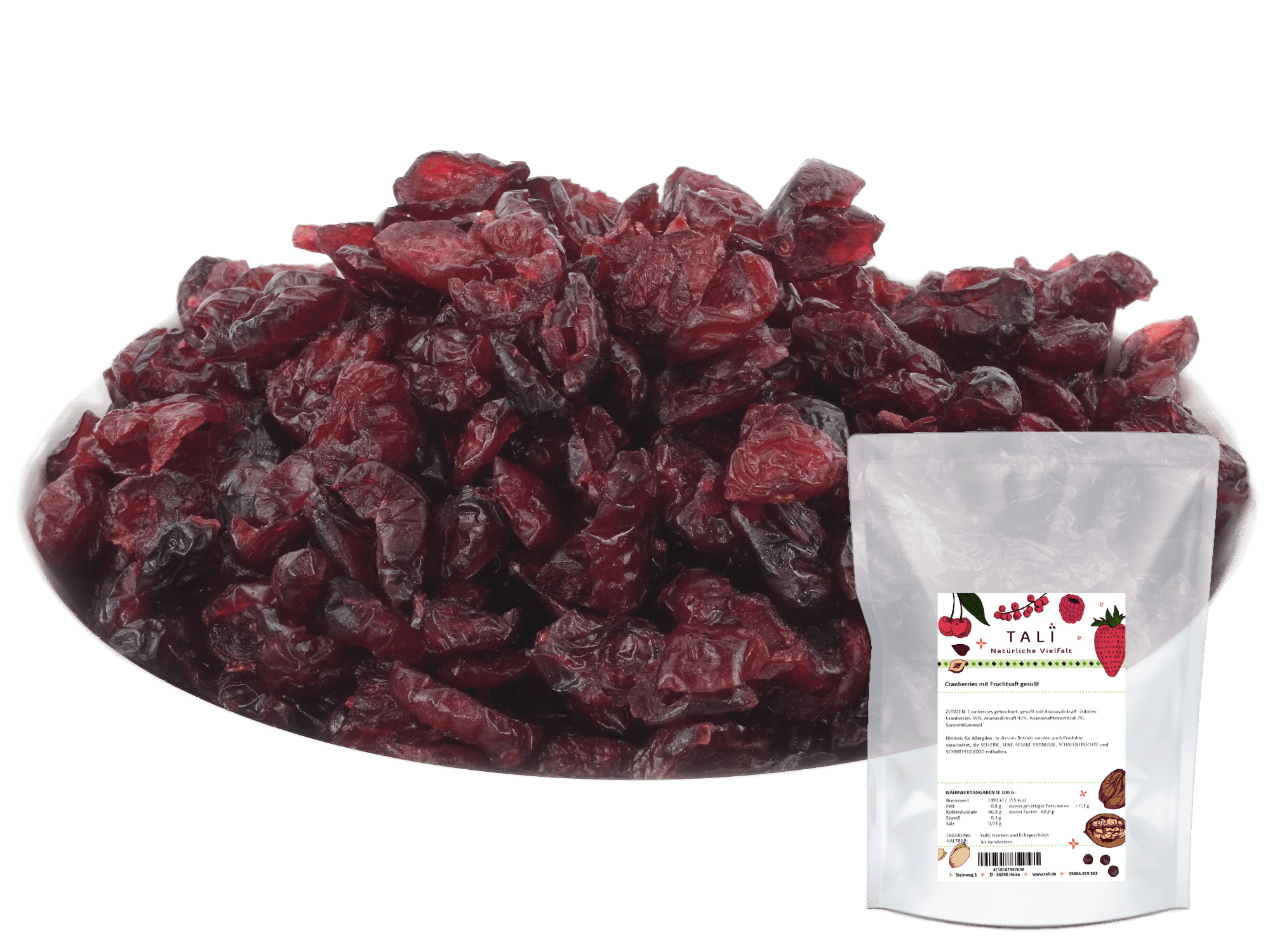 Cranberries mit Fruchtsaft gesüßt 500 g