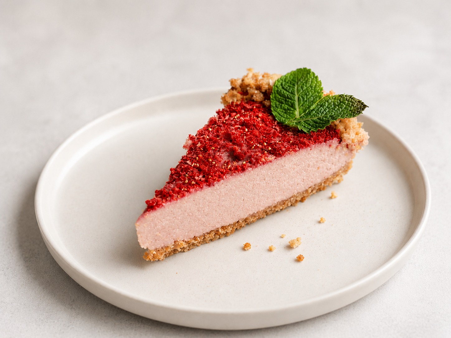 Veganer No-Bake Erdbeer-Cheesecake mit Cashew-Creme