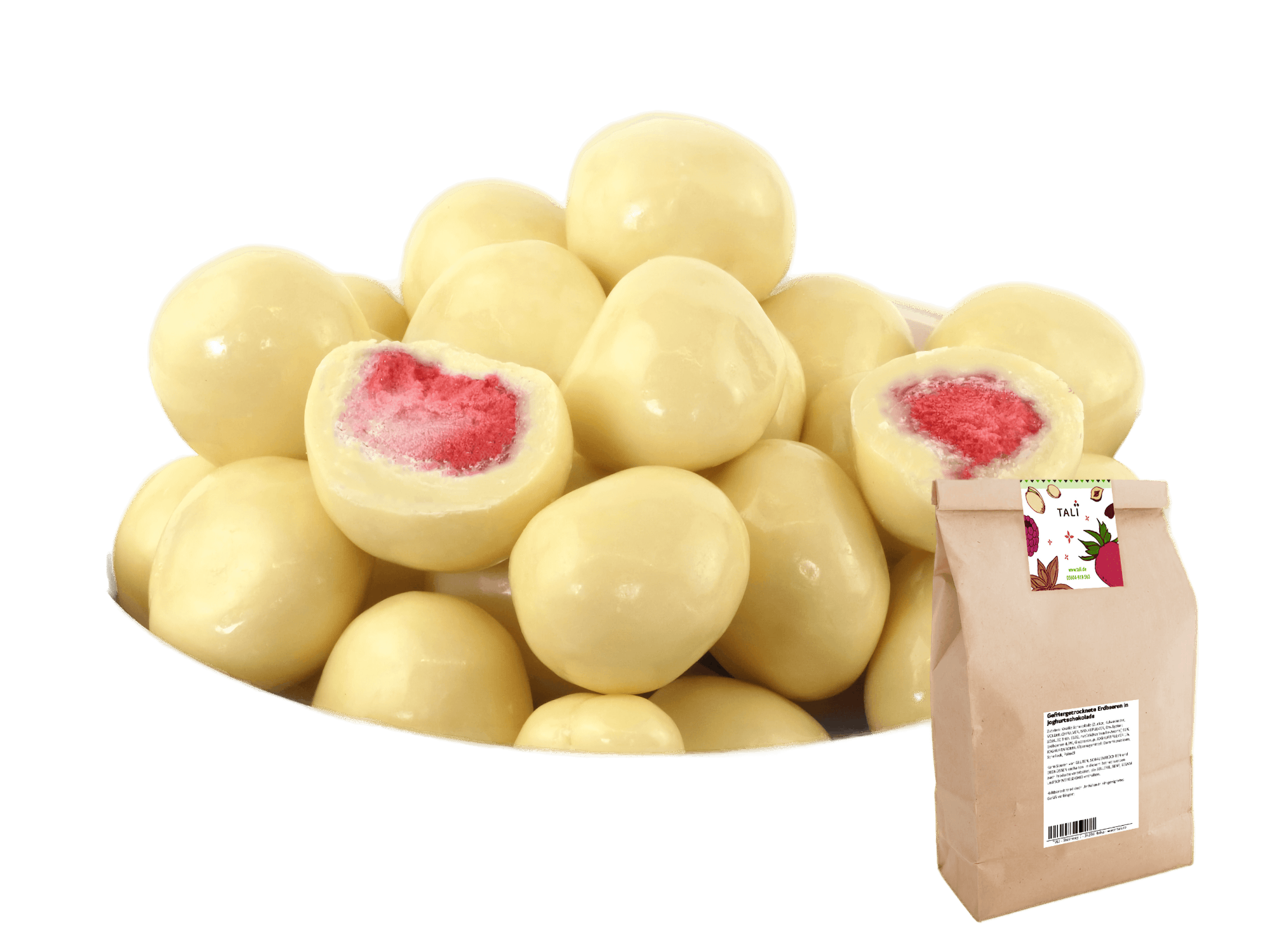 Gefriergetrocknete Erdbeeren in Joghurtschokolade 1000 g