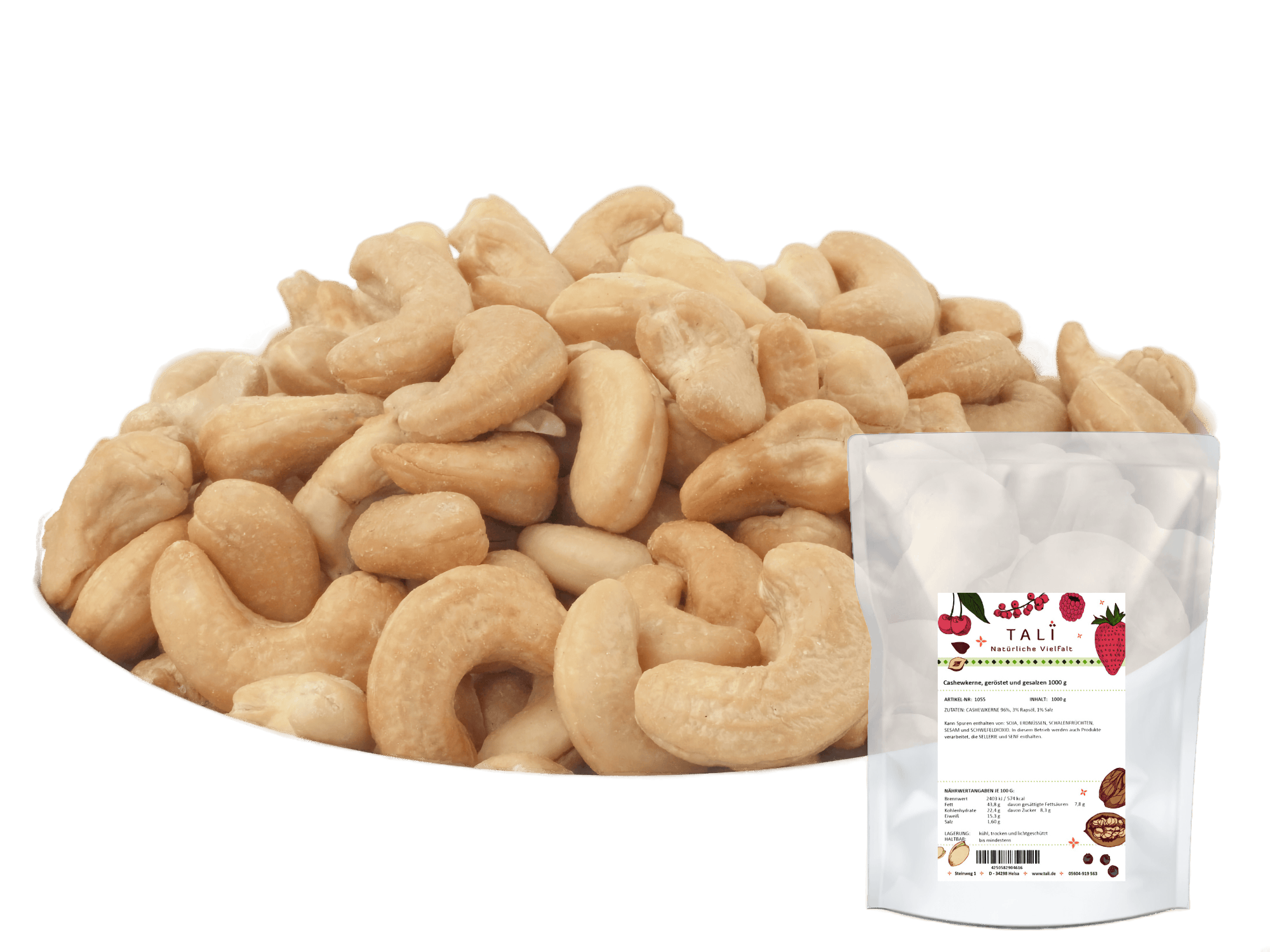 Cashewkerne, geröstet und gesalzen 1000 g