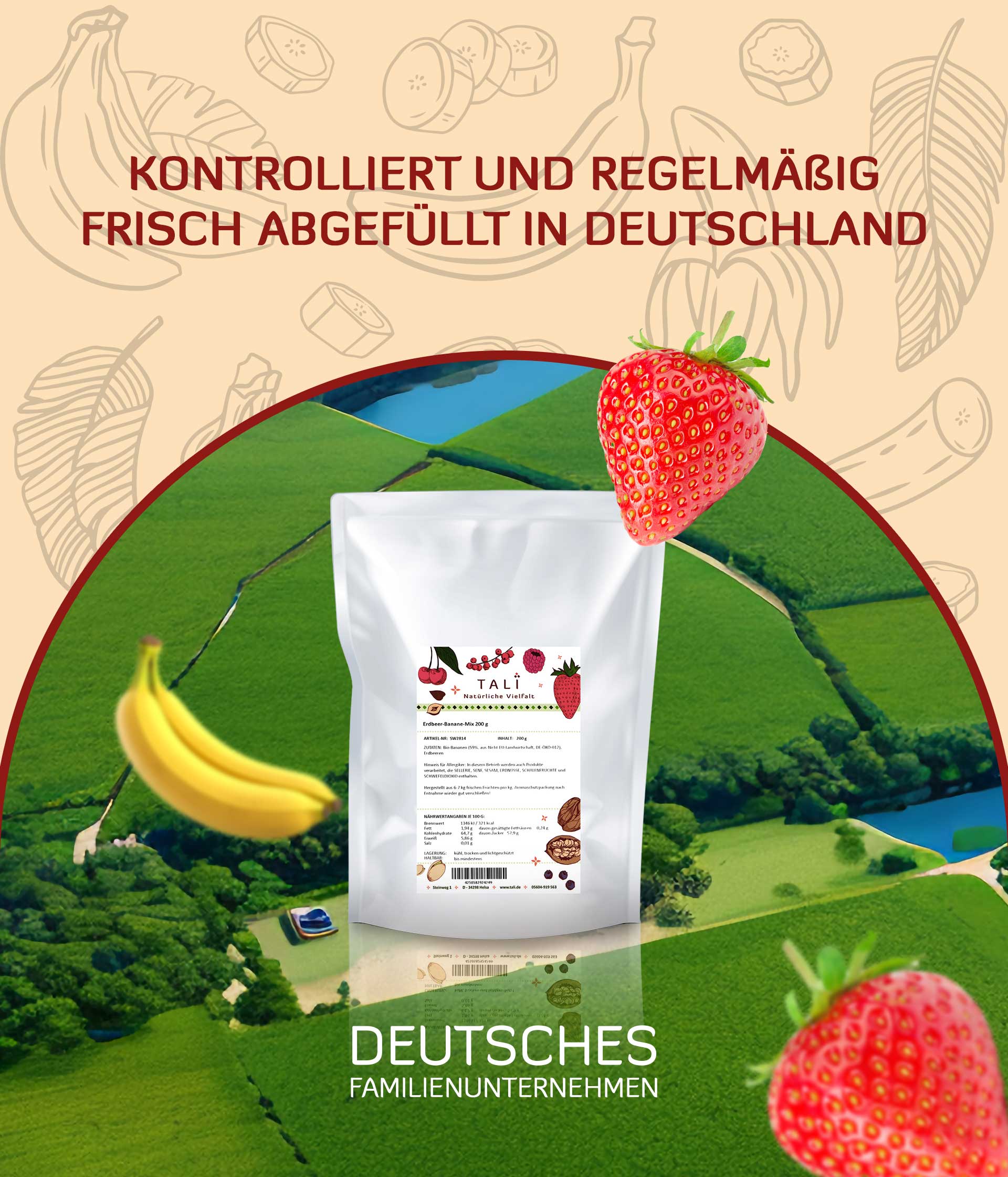 Erdbeer-Banane-Mix 200 g