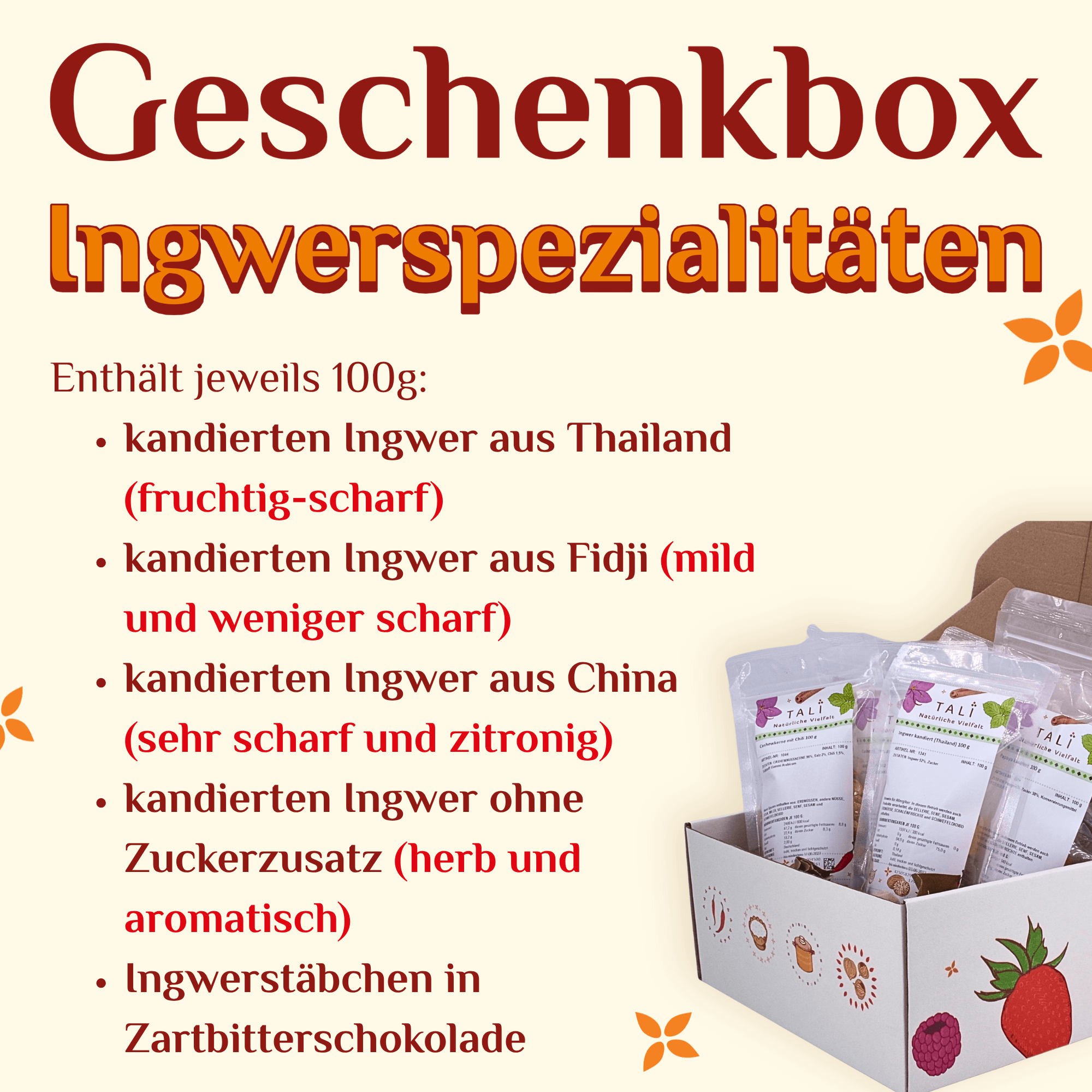 Geschenkbox "Ingwerspezialitäten"