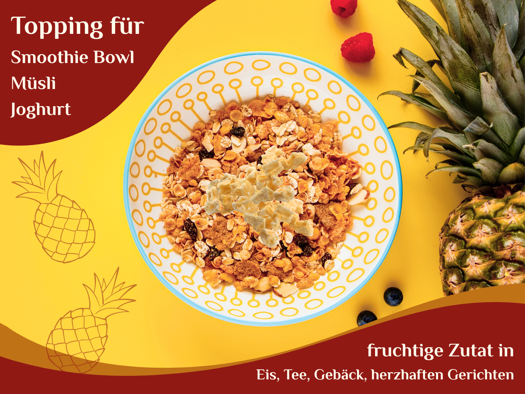Ananasstücke gefriergetrocknet 200 g