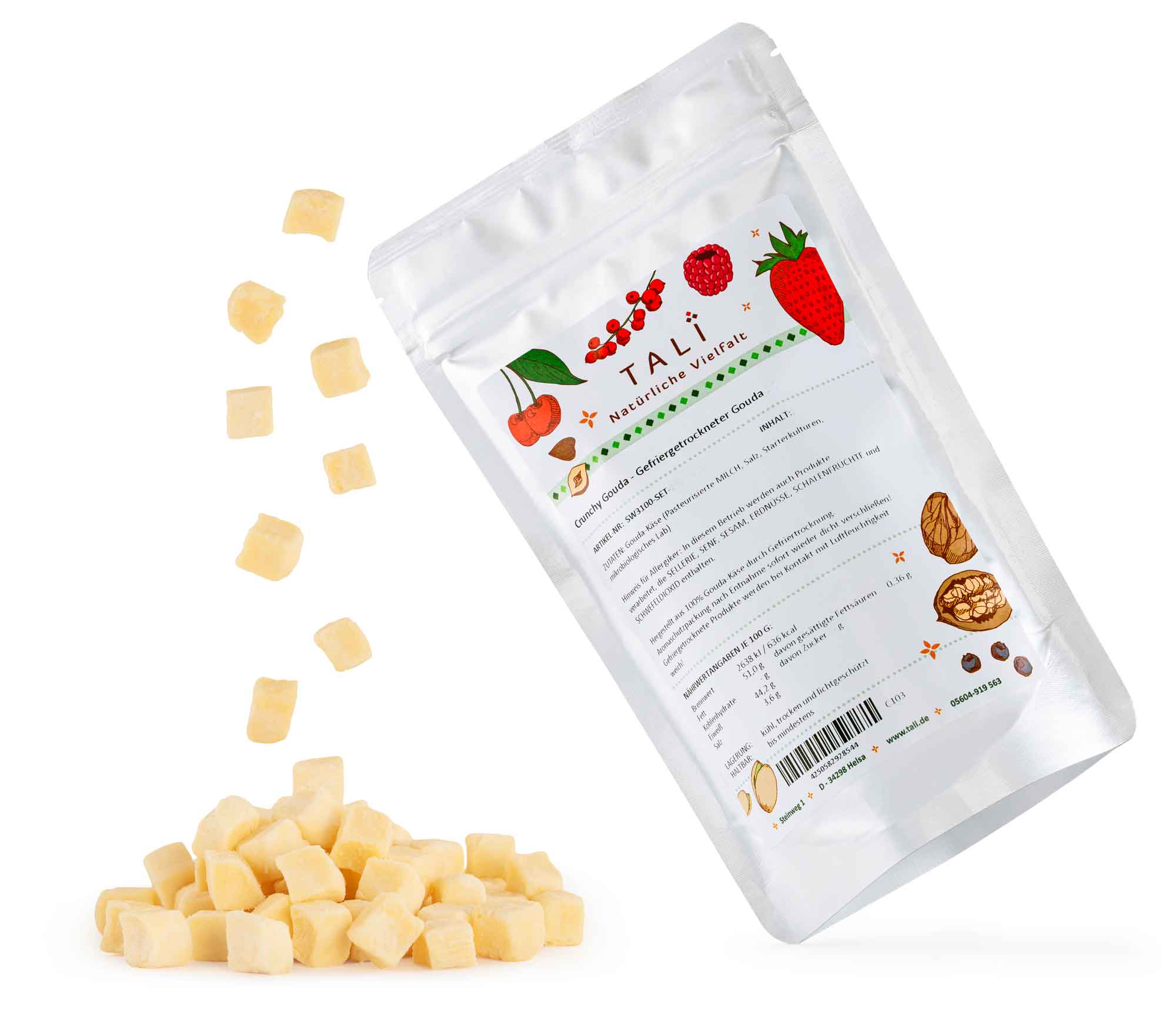 Crunchy Gouda - Gefriergetrockneter Gouda 100 g Beutel