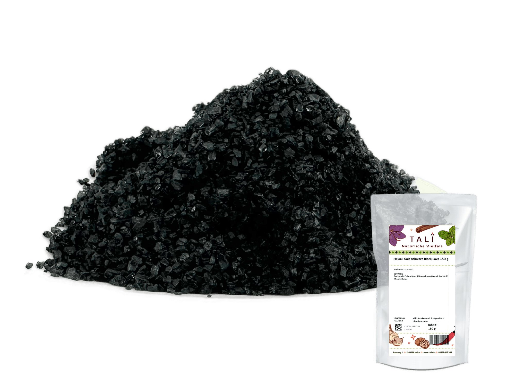 Hawaii Salz schwarz Black Lava 150 g