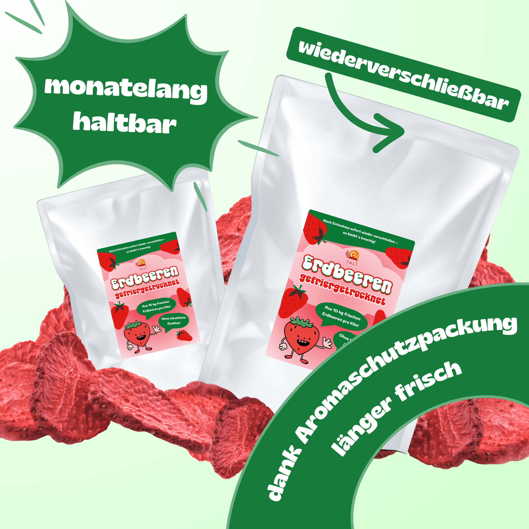 Erdbeeren gefriergetrocknet 500 g