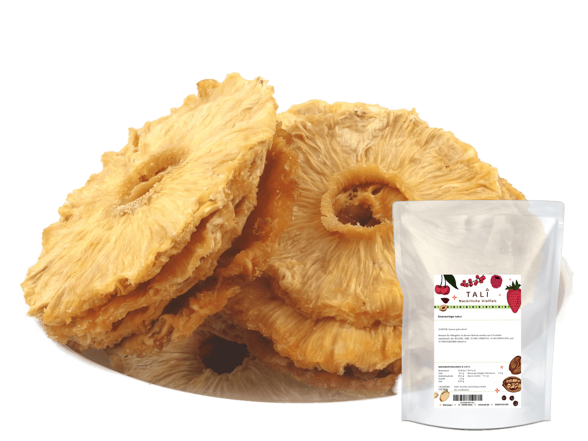 Ananasringe natur 500 g