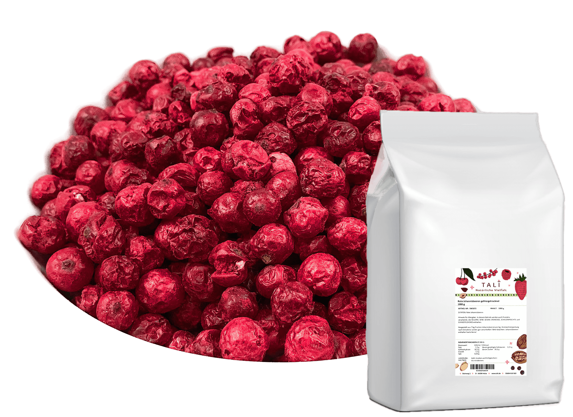 Rote Johannisbeeren gefriergetrocknet 1000 g