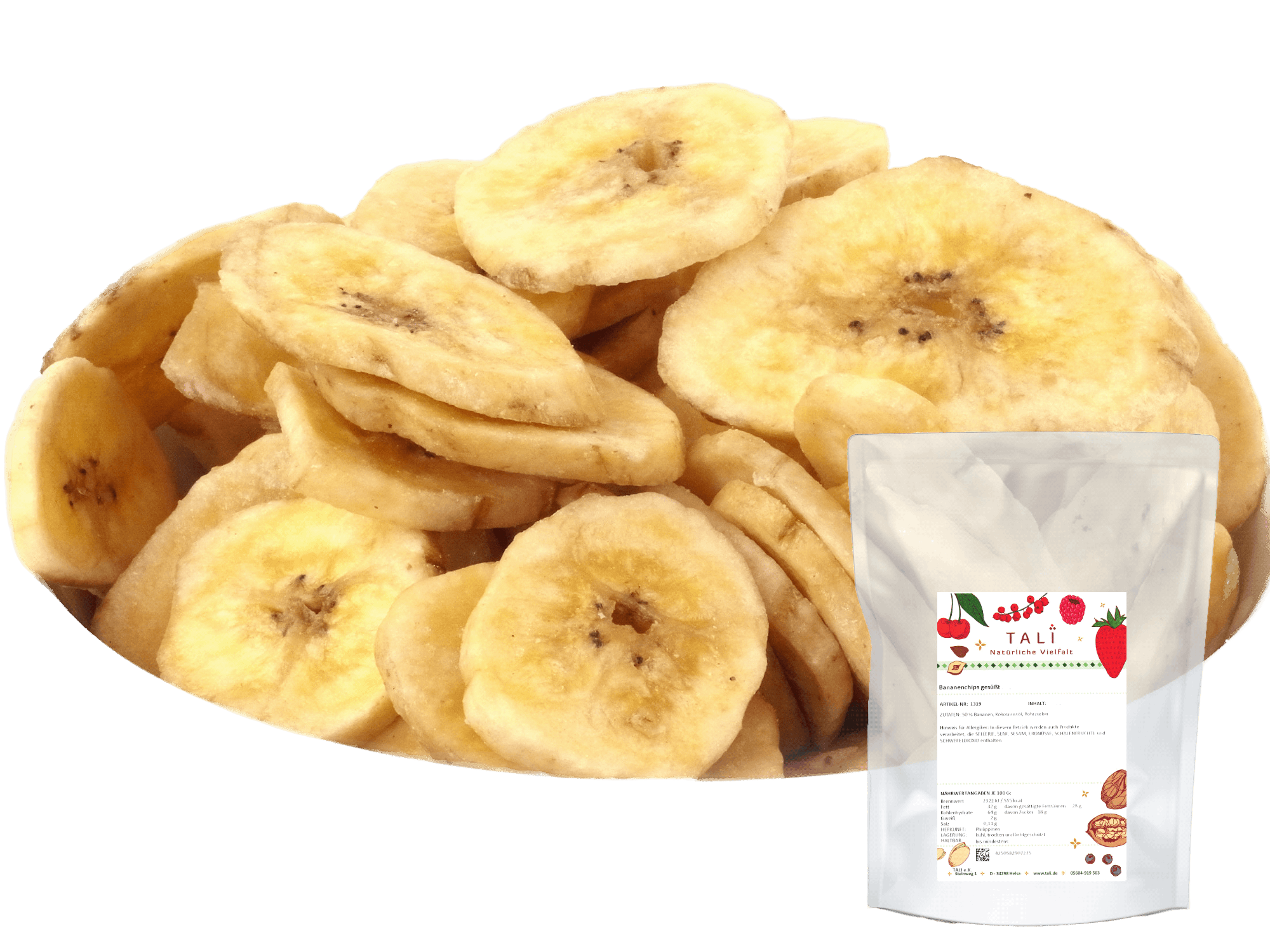 Bananenchips gesüßt 500 g