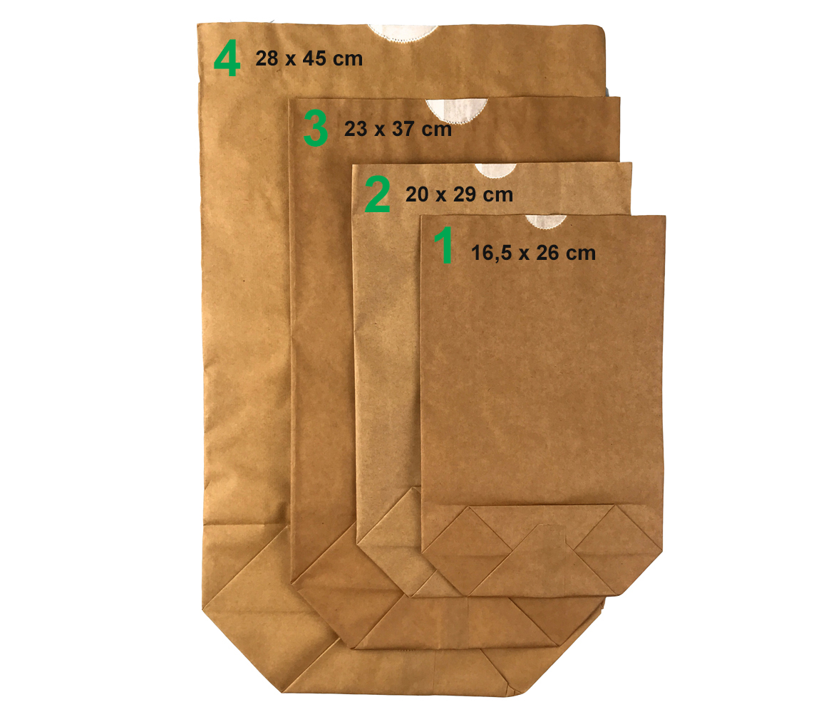 Papier-Bodenbeutel zweilagig 20 x 29 cm
