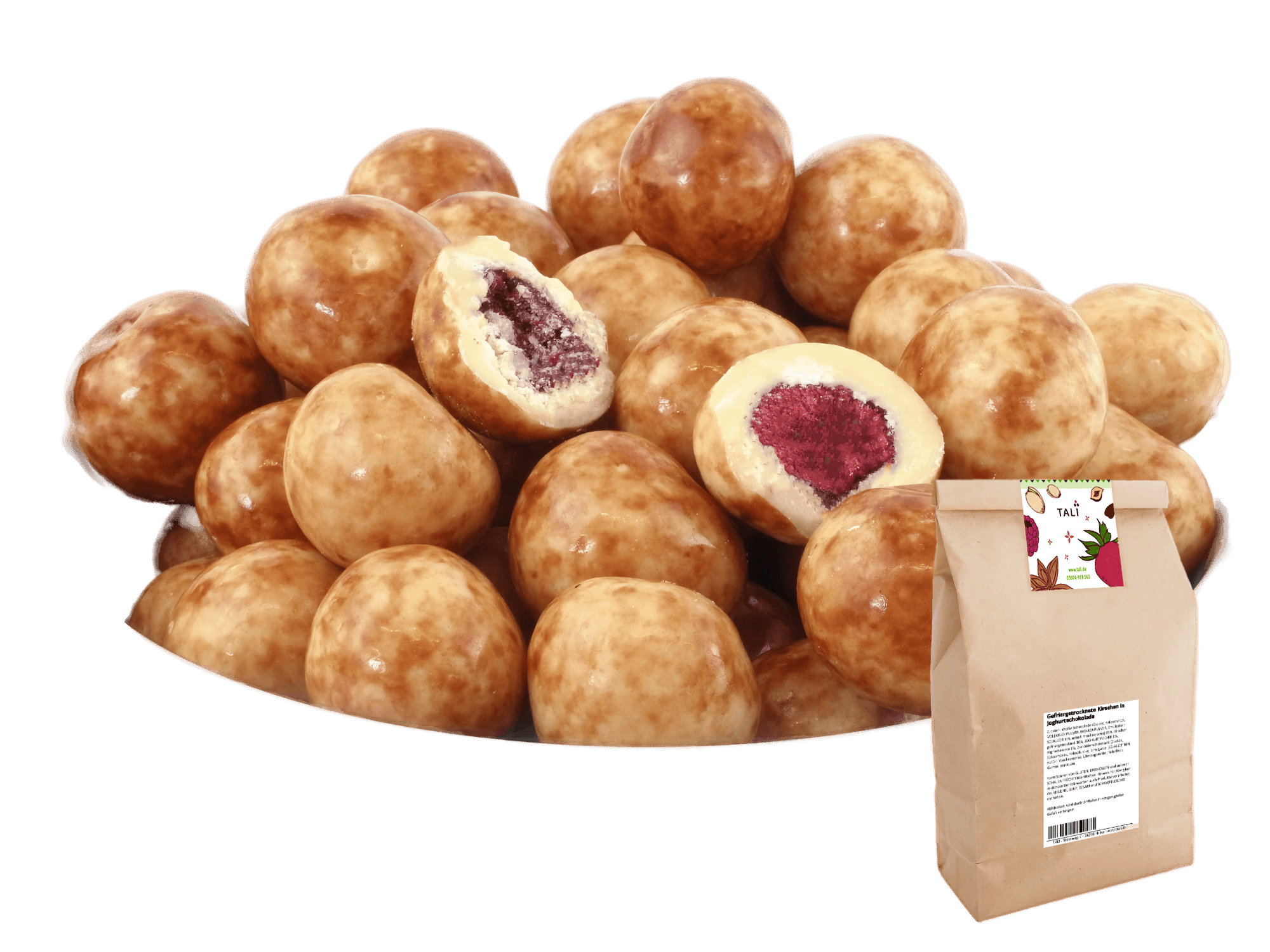 Gefriergetrocknete Kirschen in Joghurtschokolade 1000 g