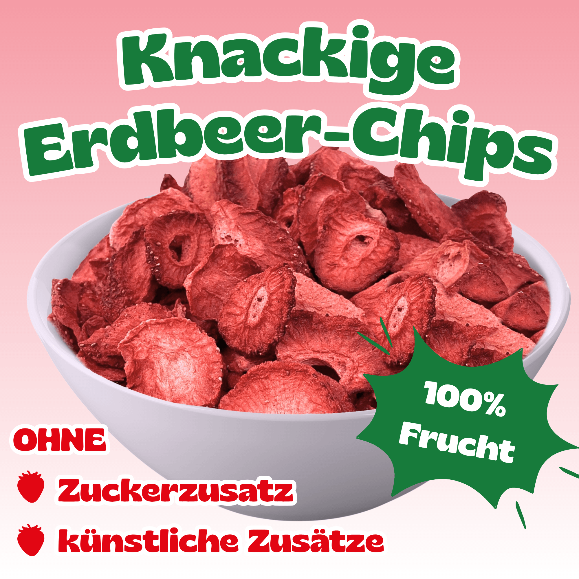 Erdbeeren gefriergetrocknet 500 g