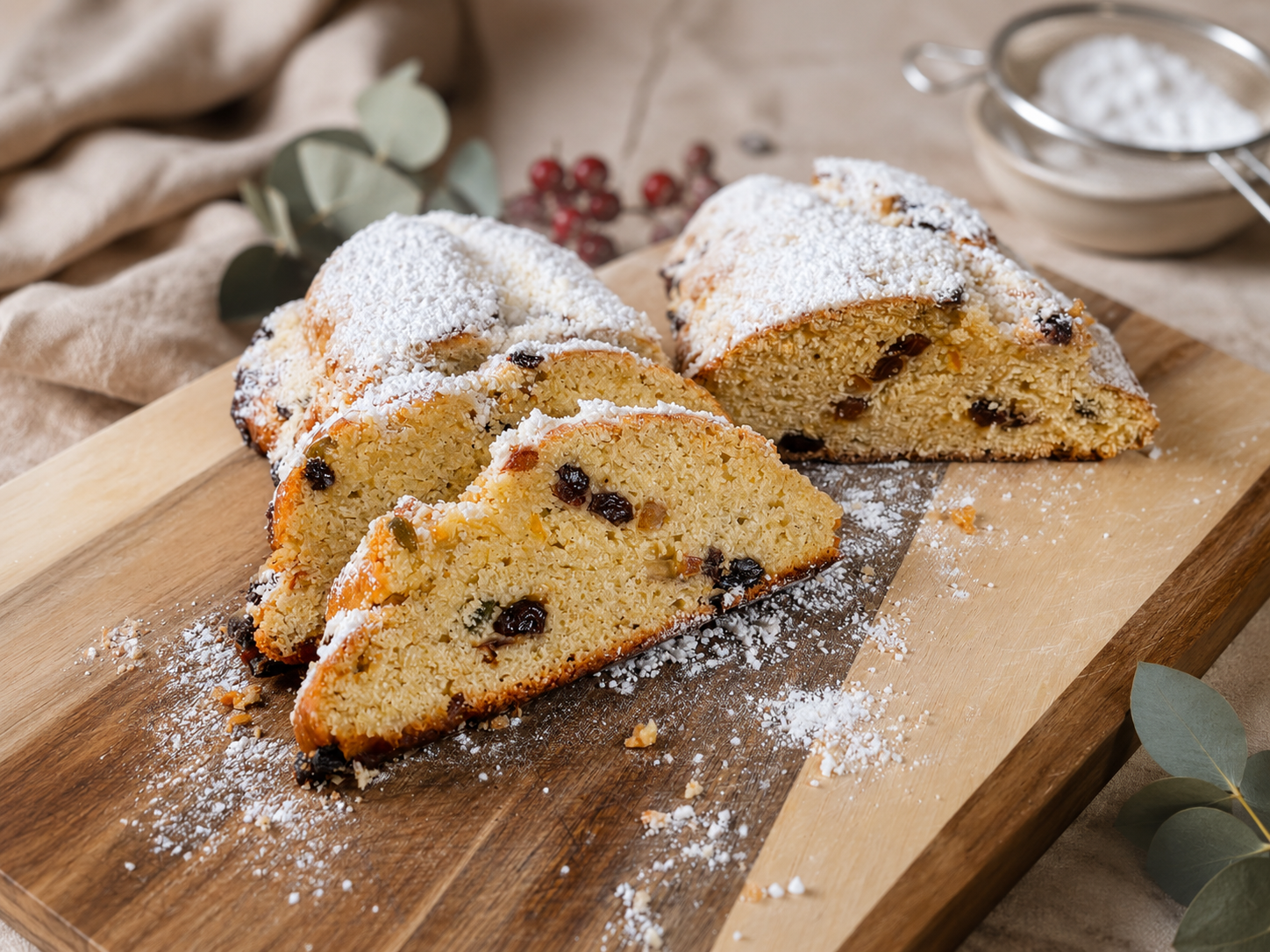 Saftiger Quarkstollen ohne Hefe