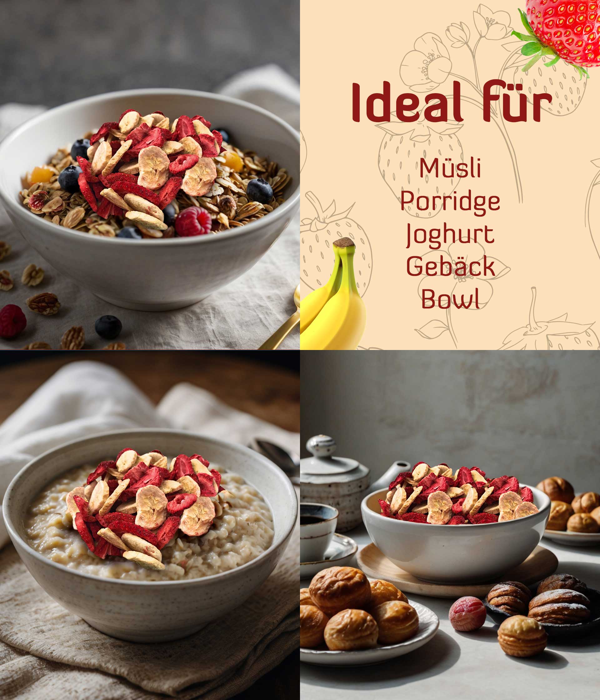 Erdbeer-Banane-Mix 200 g