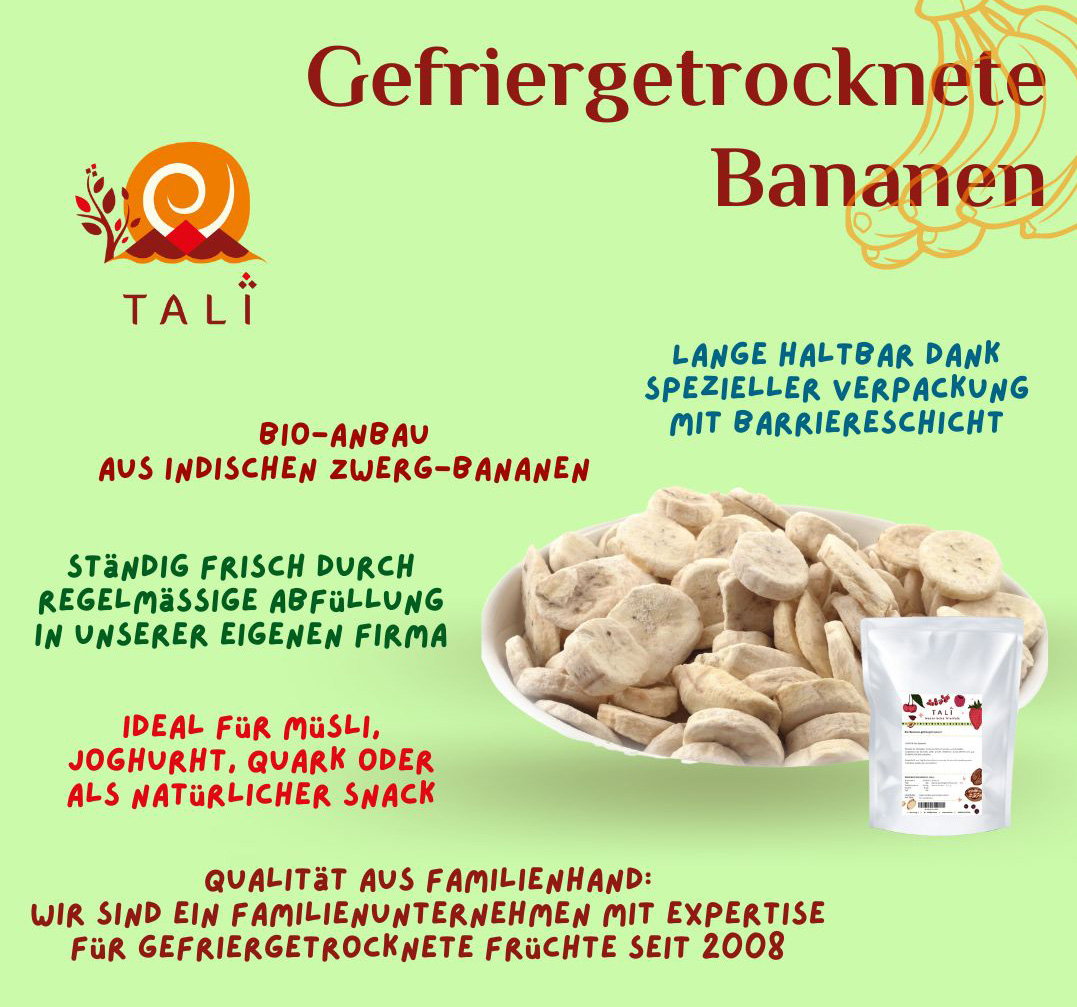Bananen gefriergetrocknet Bio-Anbau 125 g