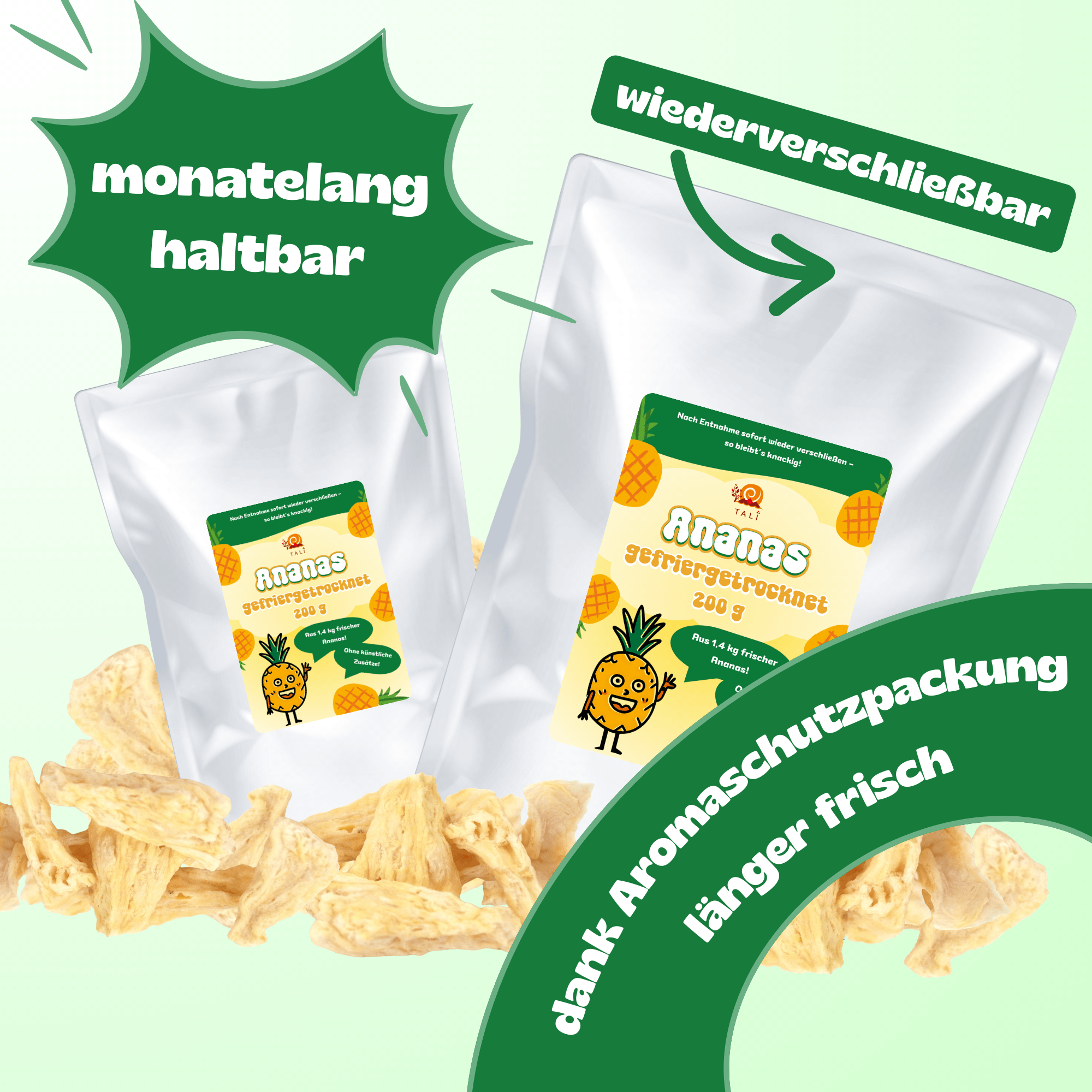Ananas gefriergetrocknet 200 g